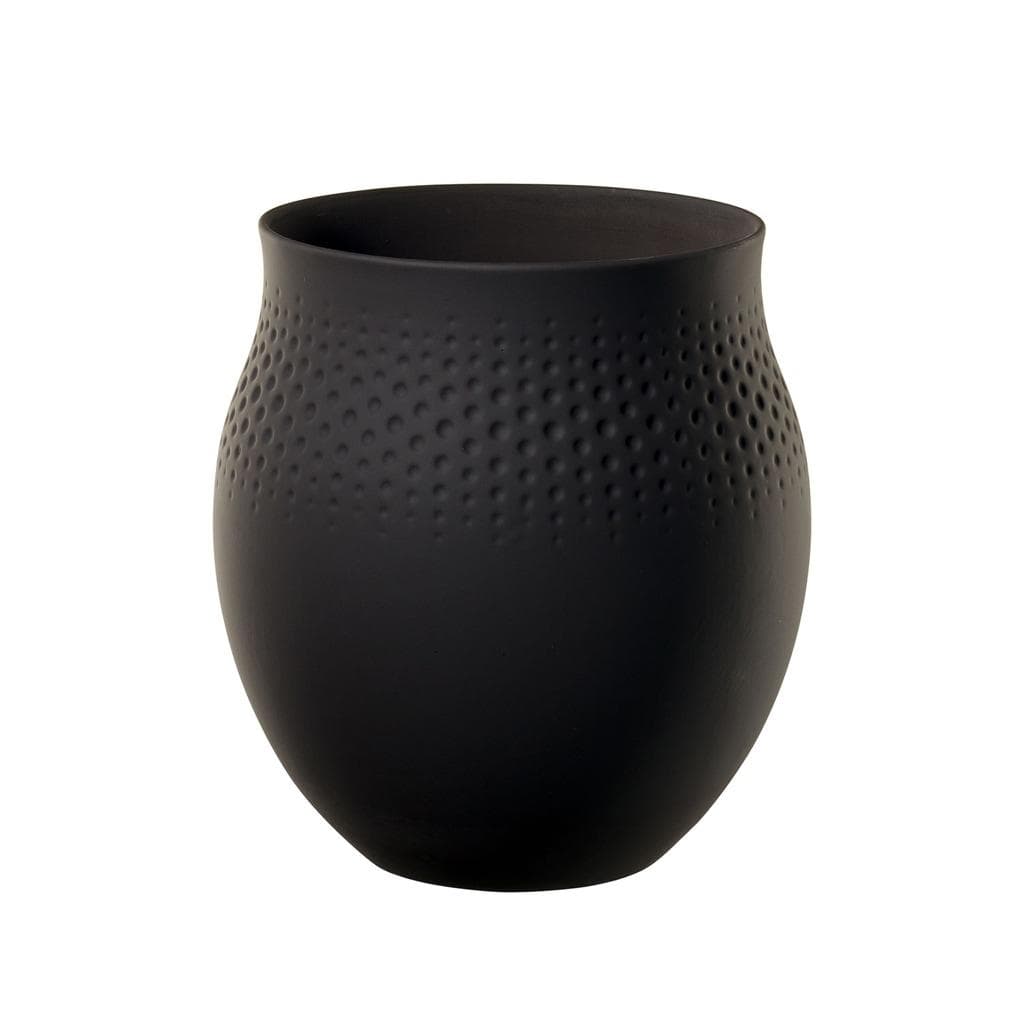 Villeroy & Boch Vase Manufacture Collier 18 cm Schwarz