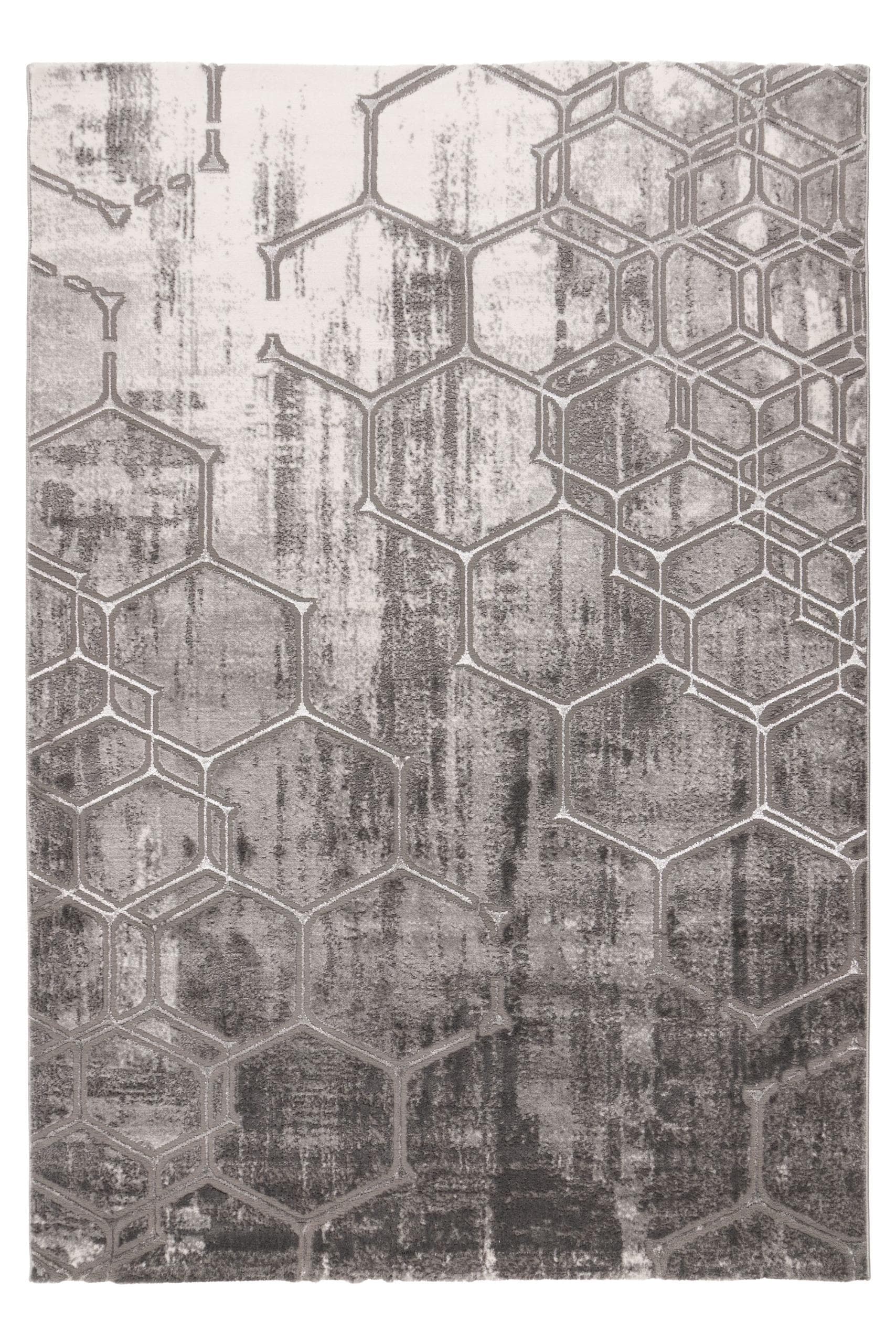 Kayoom Mineral 525 Kurzflorteppich Silber