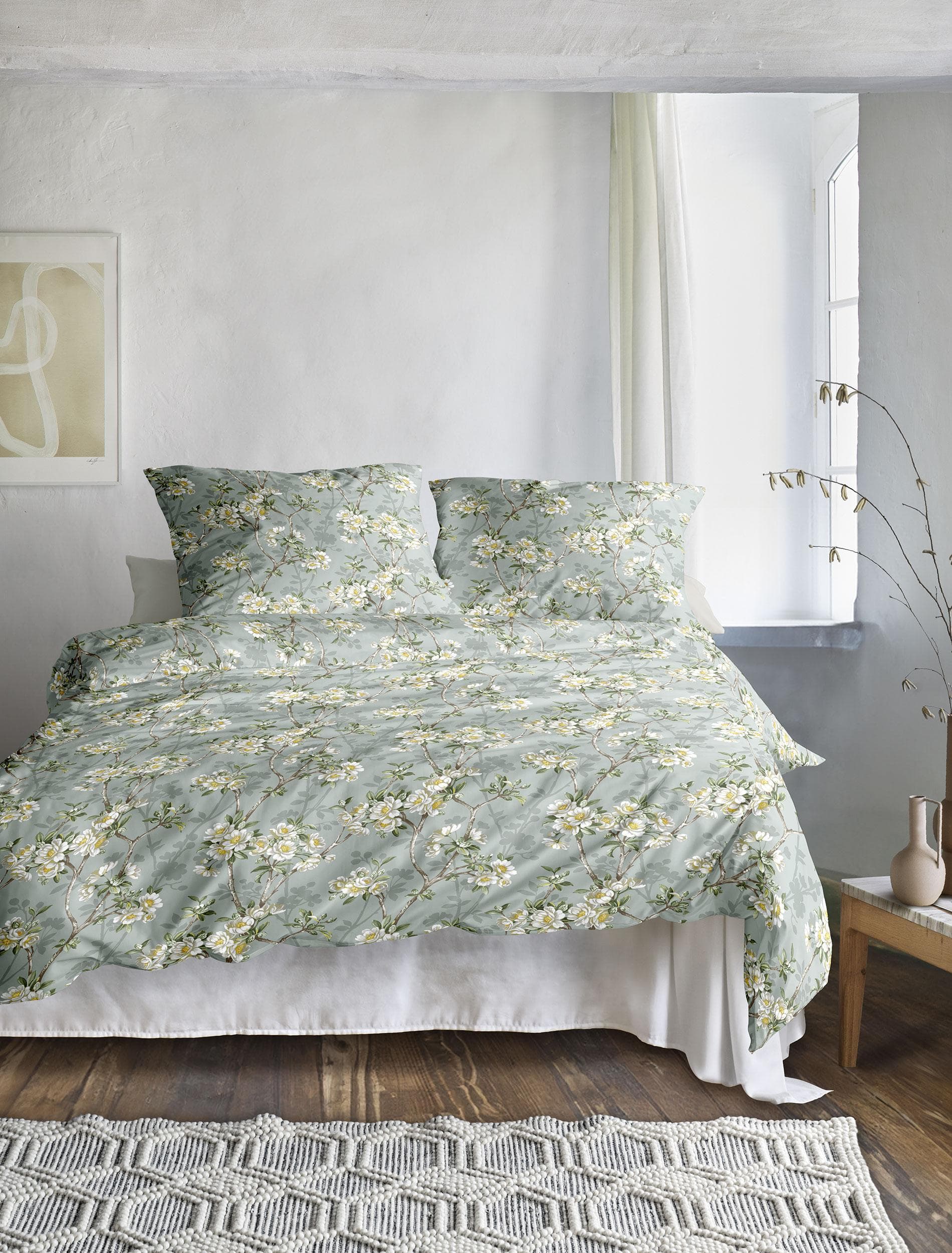 IRISETTE Tokio 8537 Bettwäsche Mako-Satin Jade Floral