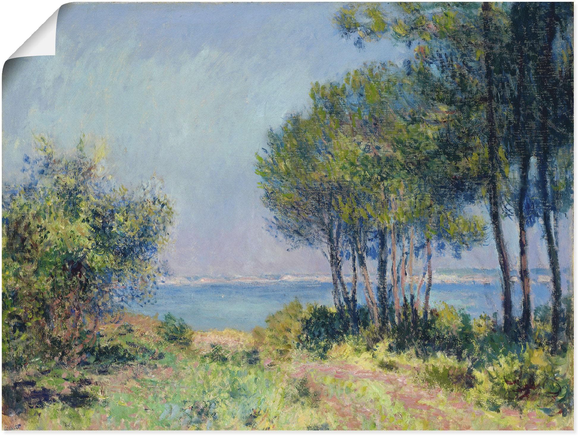 Kunstdruck ARTLAND Die Küste bei Varengeville. 1882 Grün