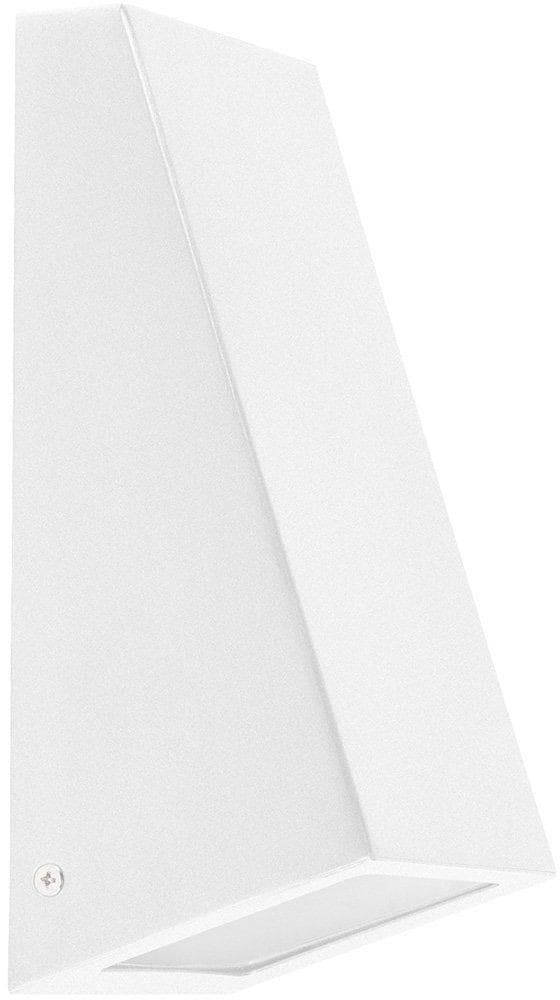 LED Wandleuchte aus Edelstahl, weiß, eckig