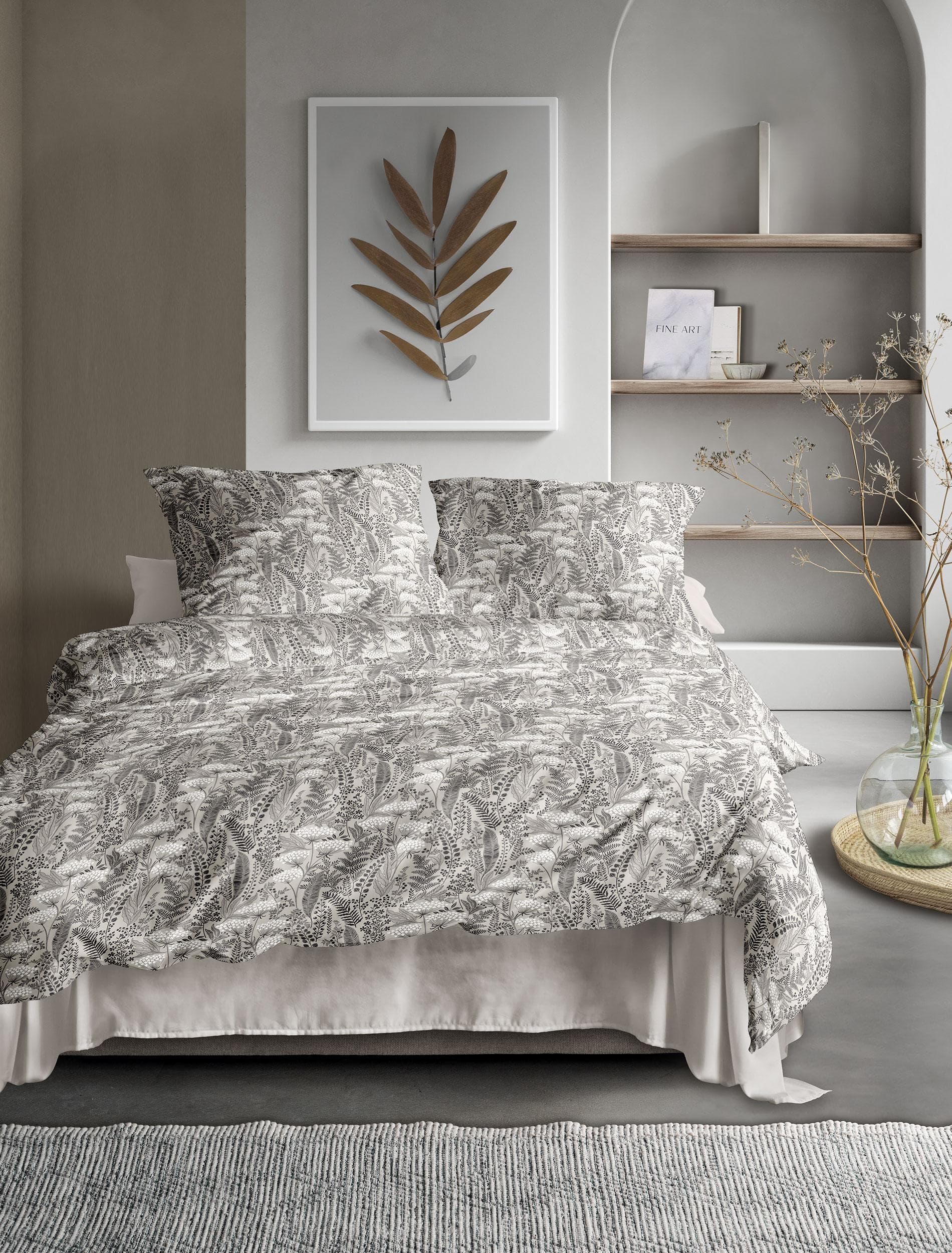 Irisette Bettwäsche Set Satin 100% Baumwolle Beige Natur