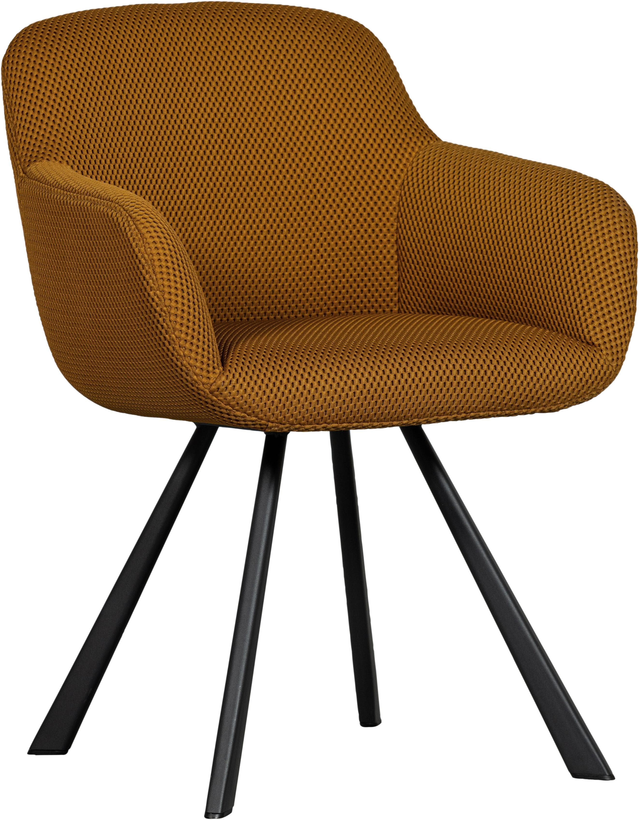 WOOOD Esszimmerstuhl Juno aus Netzstoff Orange