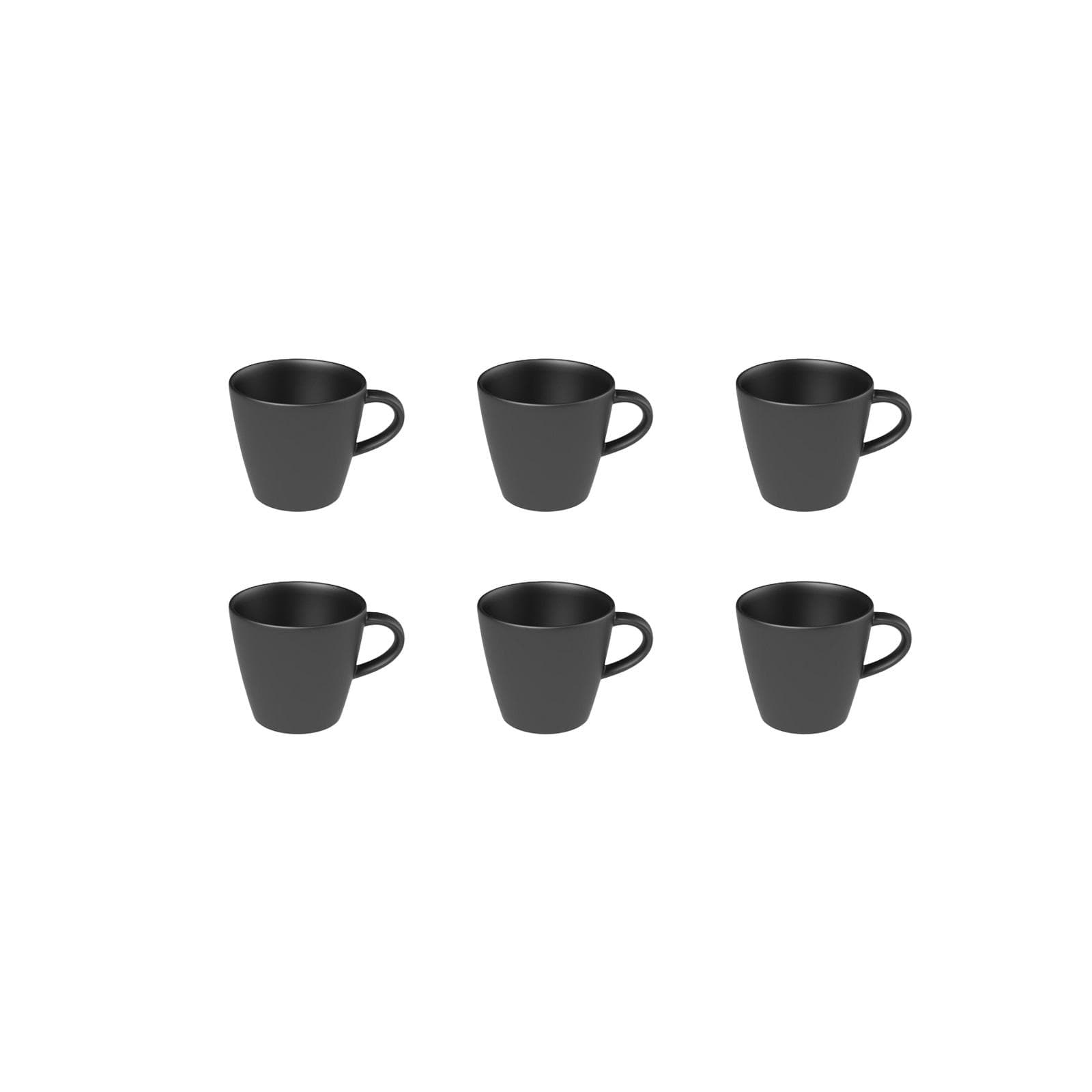 Villeroy & Boch Espressotasse Manufacture Rock 60 ml 6er Set Schwarz