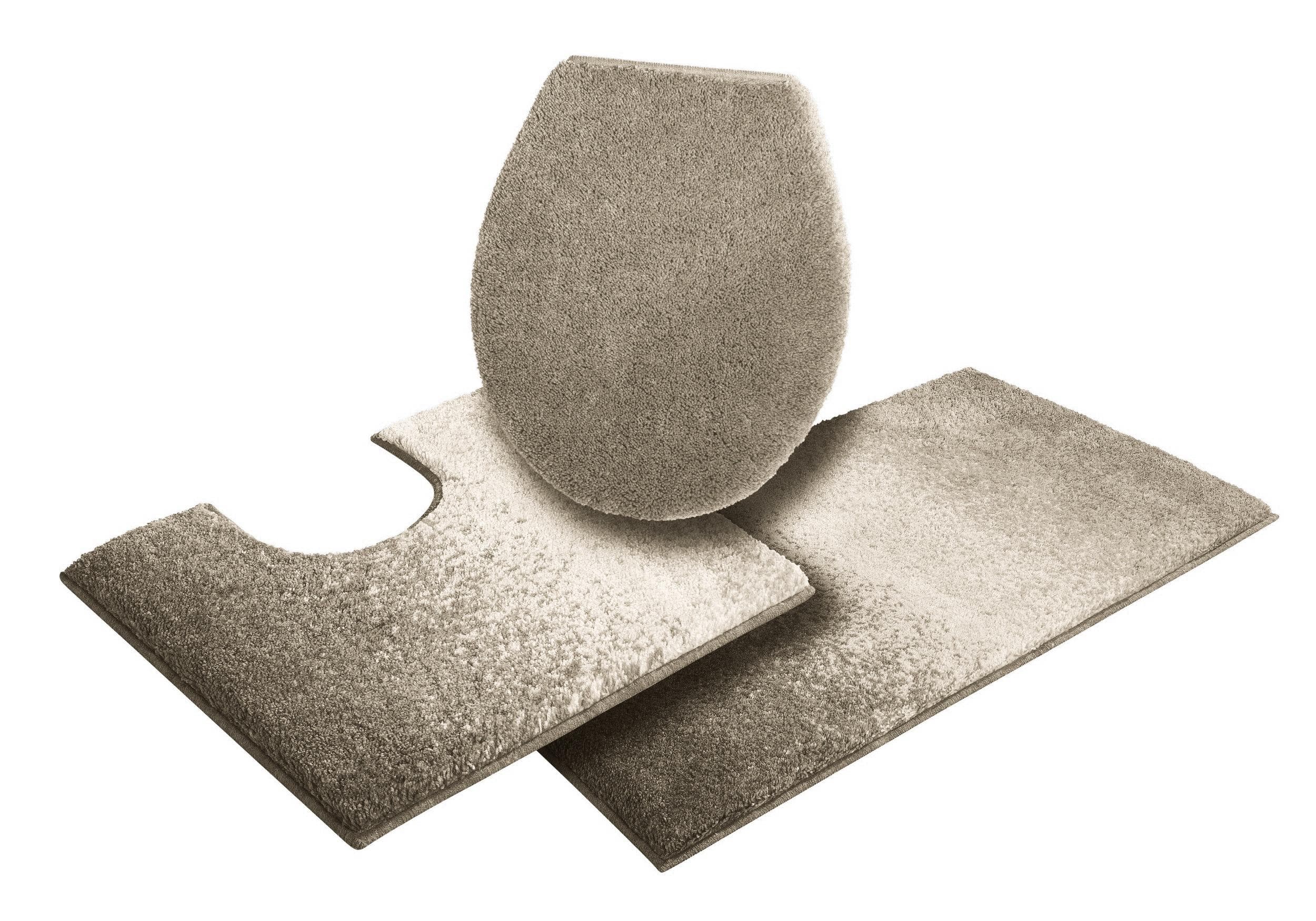 Badematte GRUND Mistral 3-tlg. Set Champagner/Braun Kunstfaser