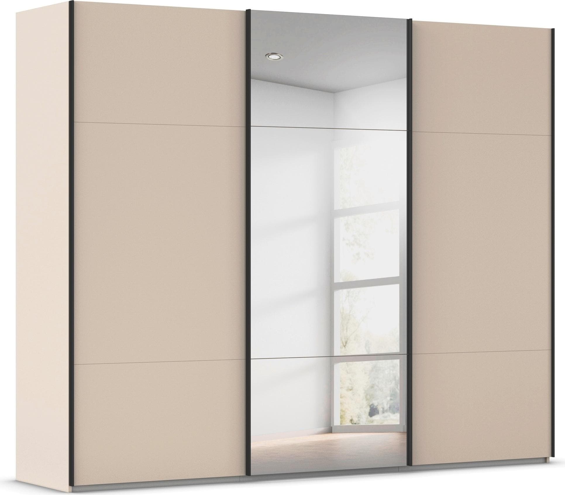 Rauch Schwebetürenschrank CONTIDO Beige Schwarz