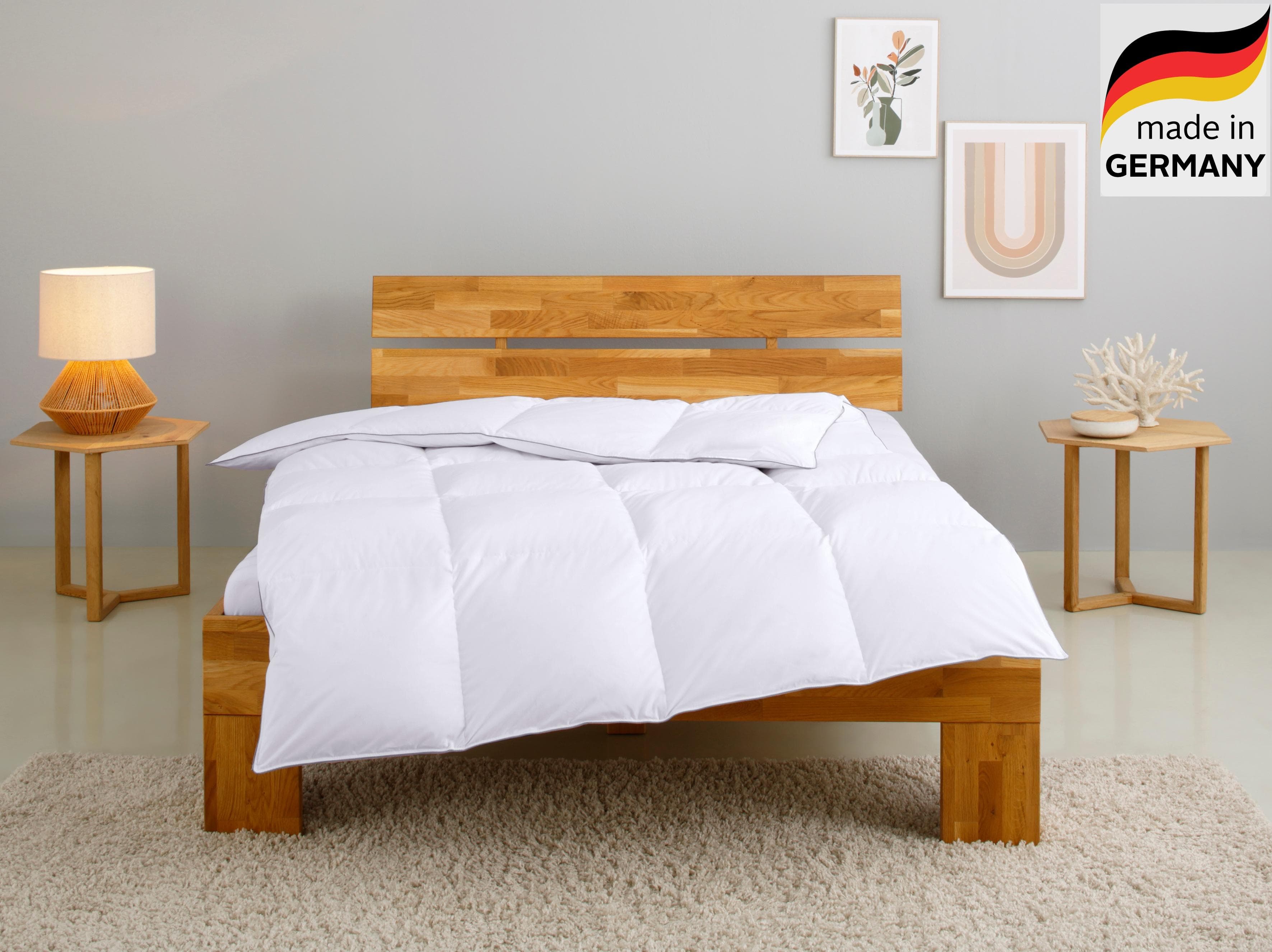 OTTO HOME Daunenbettdecke Weiß Baumwolle Warm