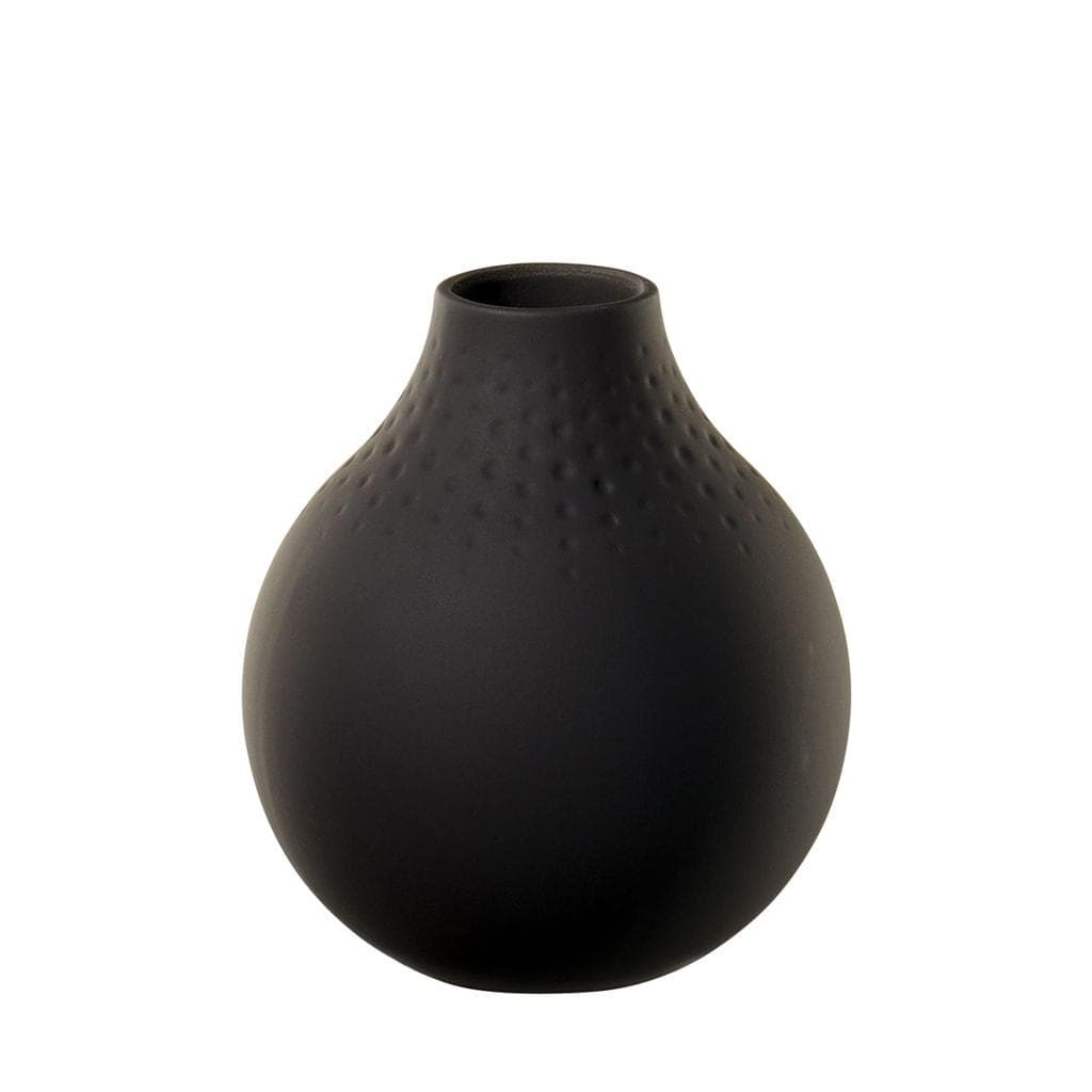 Villeroy & Boch Vase Perle Manufacture Collier 12 cm Schwarz