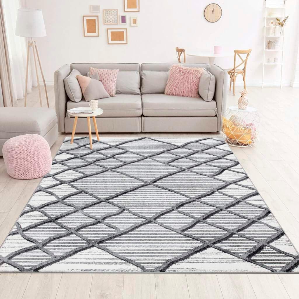 Teppich CARPET CITY Young965 Grau Moderner Jugendteppich