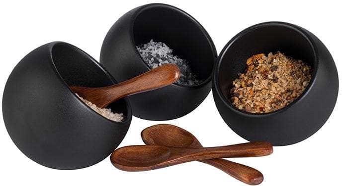 Aufbewahrungsschüssel APS "MOON" Schwarz Melamin