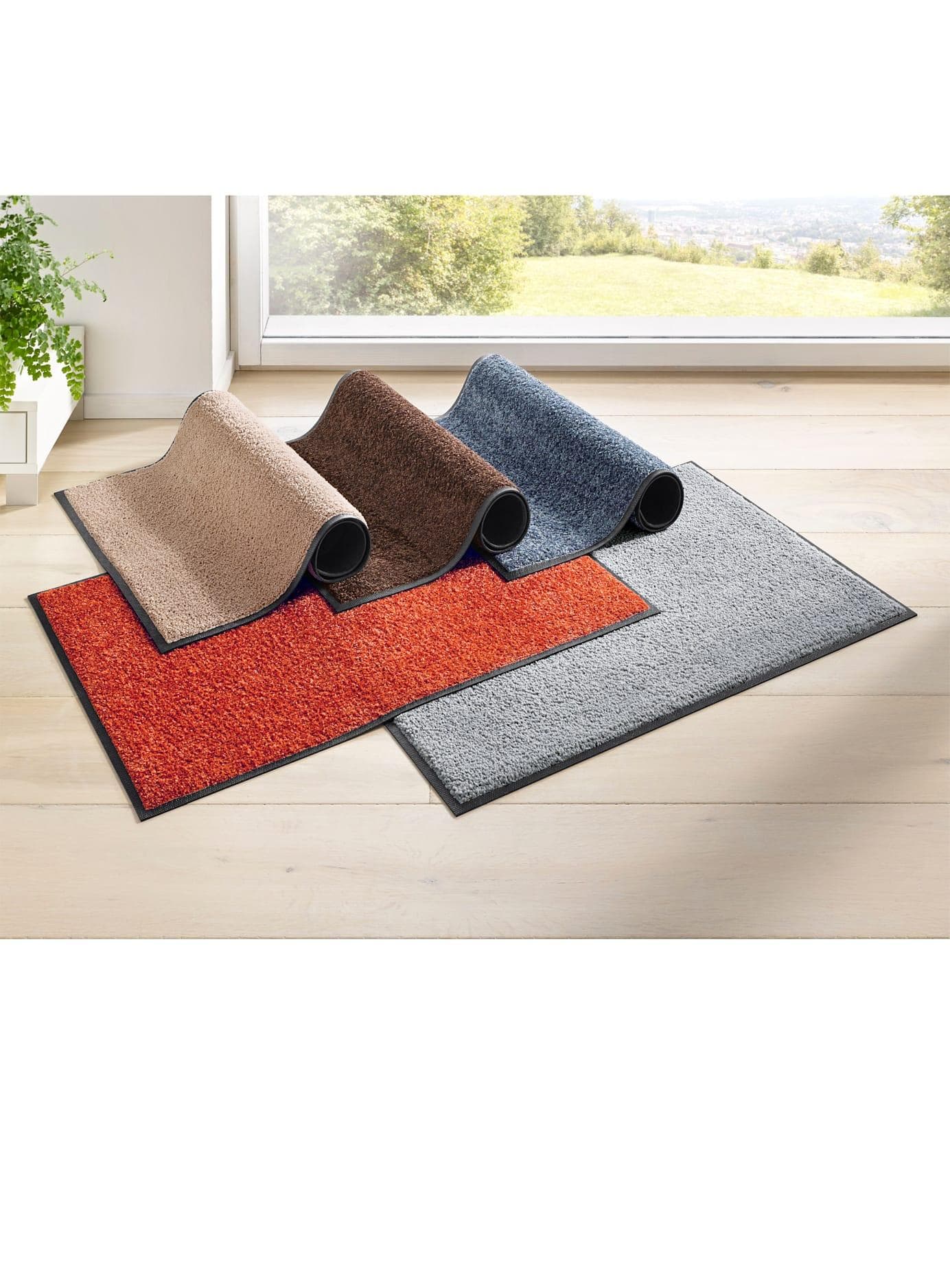 Witt Fußmatte Braun Waschbar Rutschhemmend