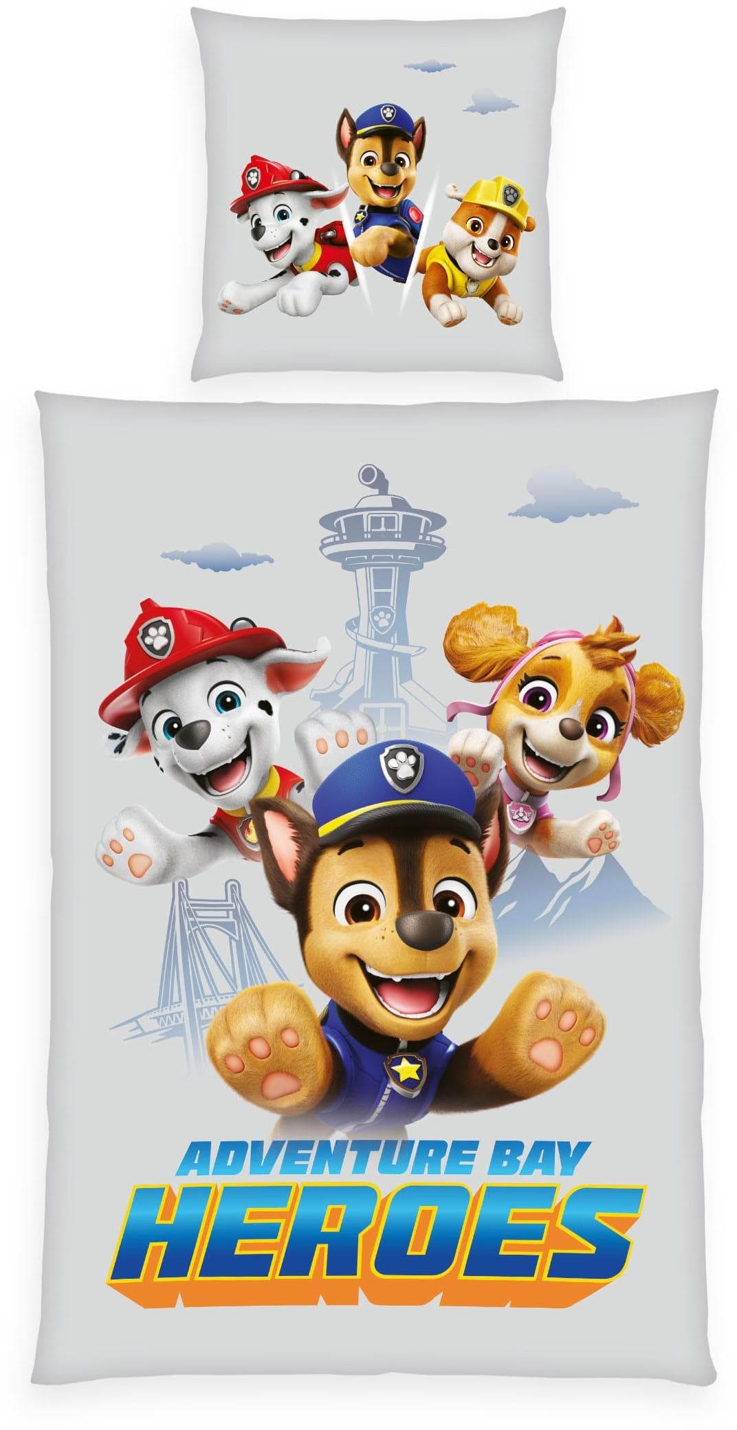 Paw Patrol Wendebettwäsche Flanell 2-teilig mit Hunde-Helden