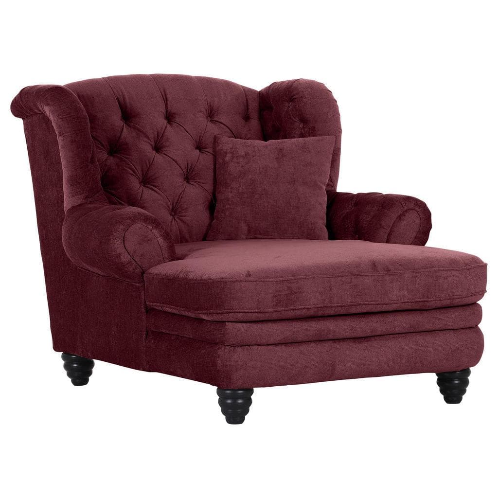 Landscape XXL-Sessel Bordeaux Textil Buche Massiv