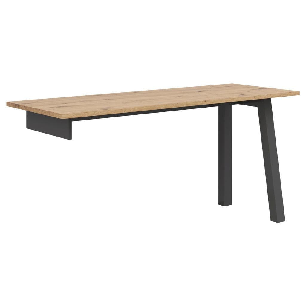 Mid.you Schreibtisch Graphit Eiche Artisan Holzwerkstoff