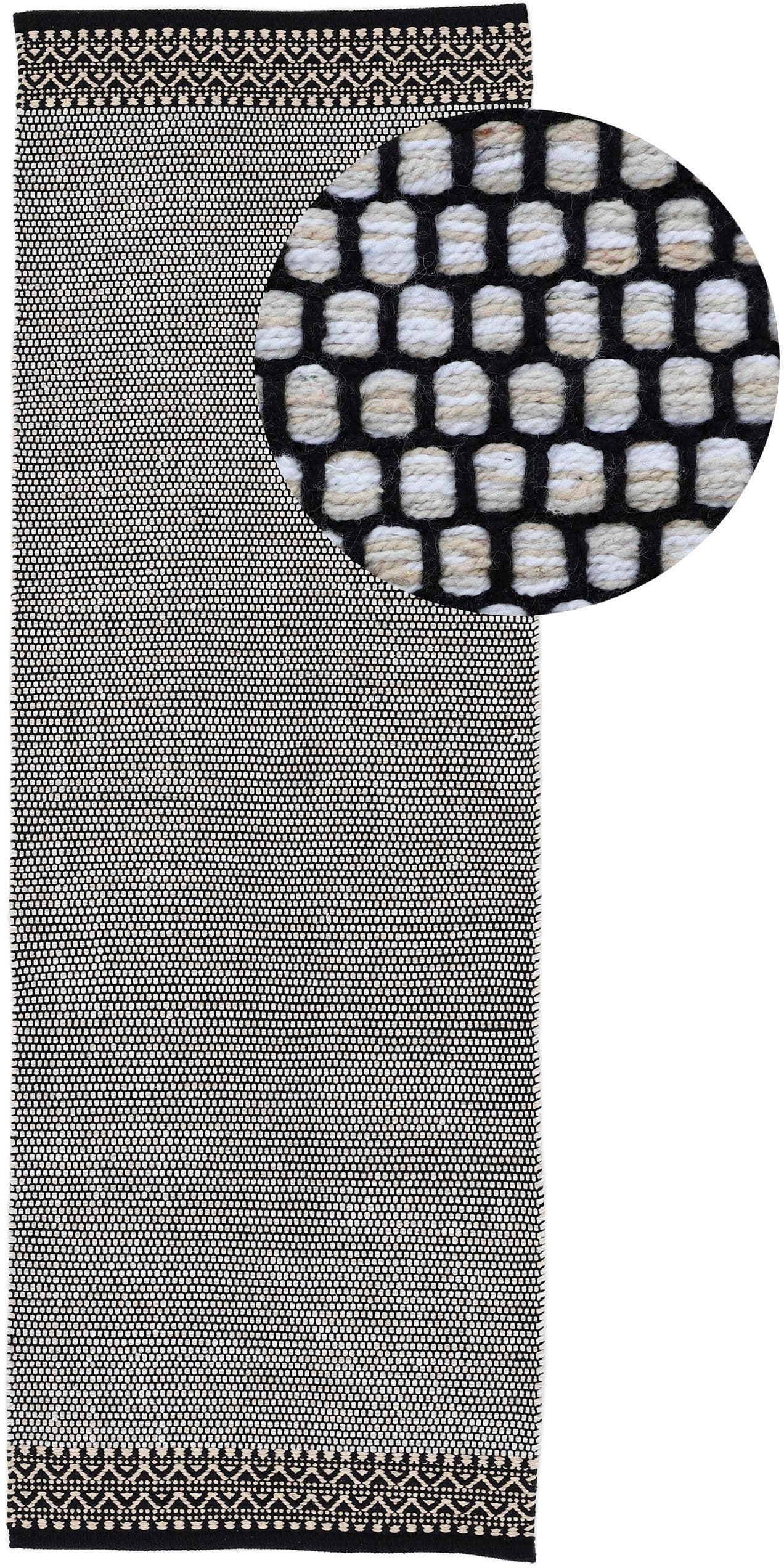 CARPETFINE Kelim Mia Teppich Beige Handgewebt Wendeteppich