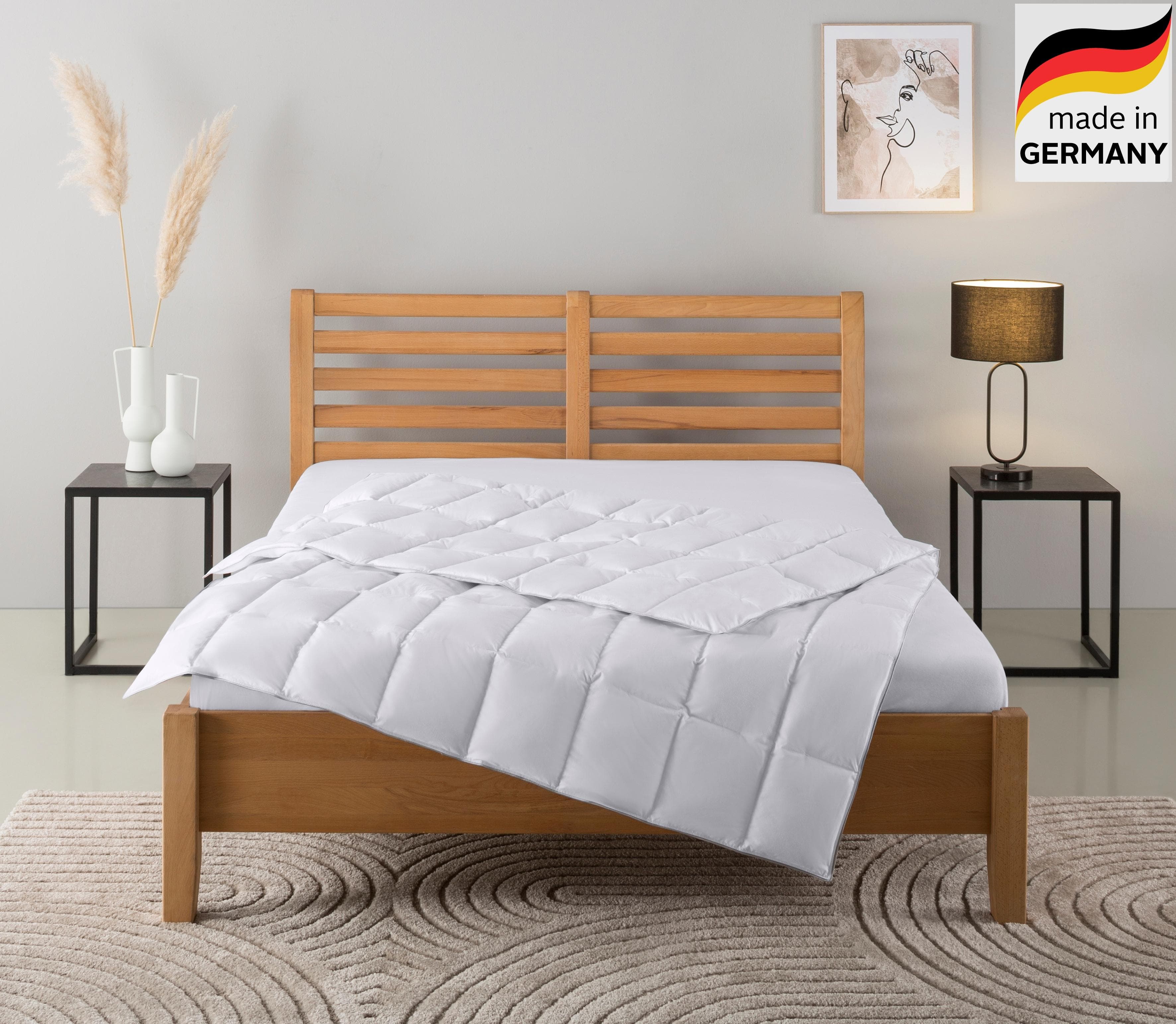 OTTO HOME Daunenbettdecke Weiß 100% Baumwolle Leicht