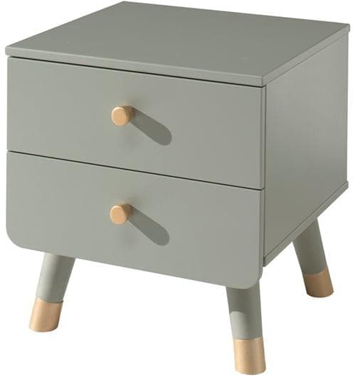 Vipack BILLY Nachtkonsole Olive Grün mit 2 Schubladen