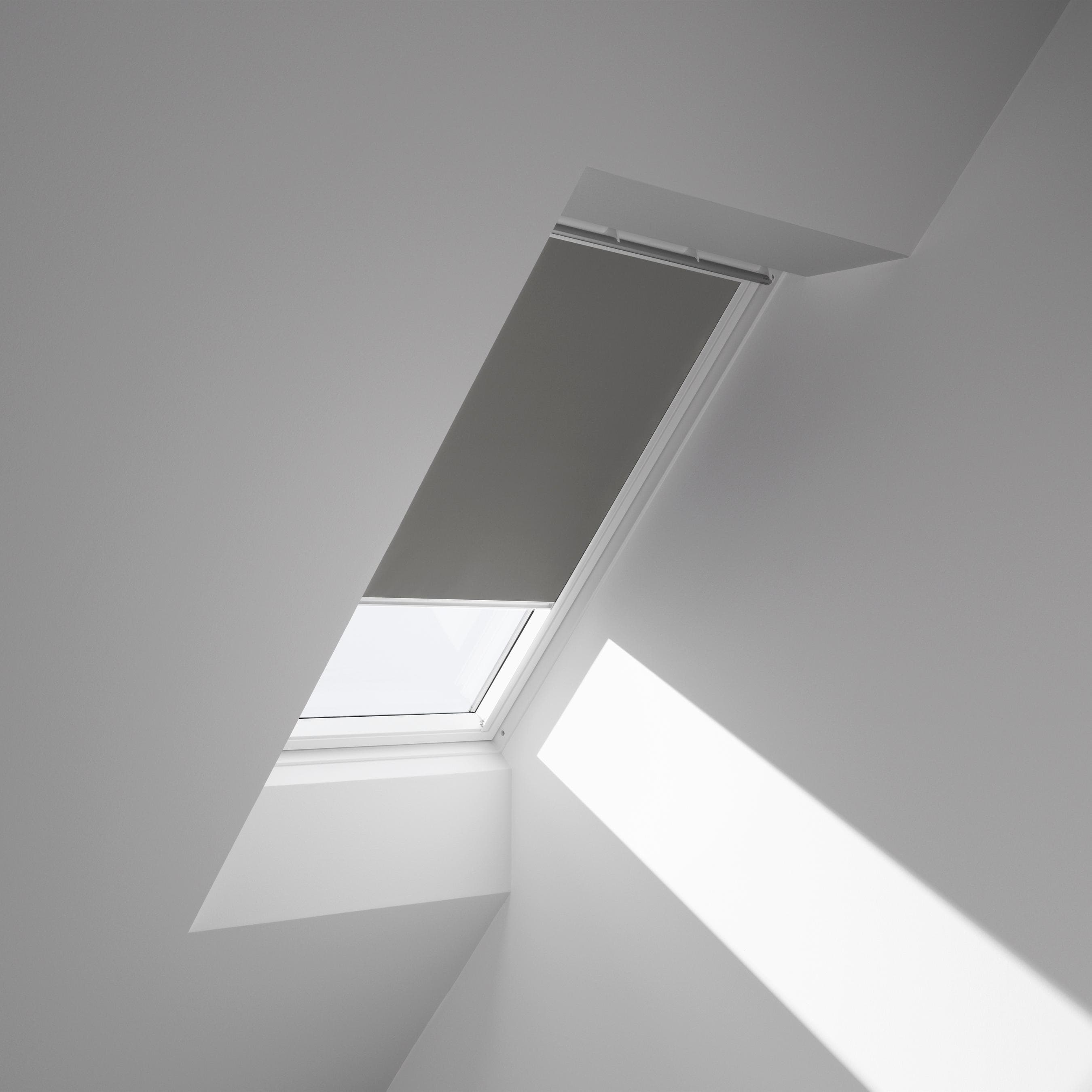 VELUX Verdunklungsrollo DKL MK06 Grau Weiß stufenlos positionierbar