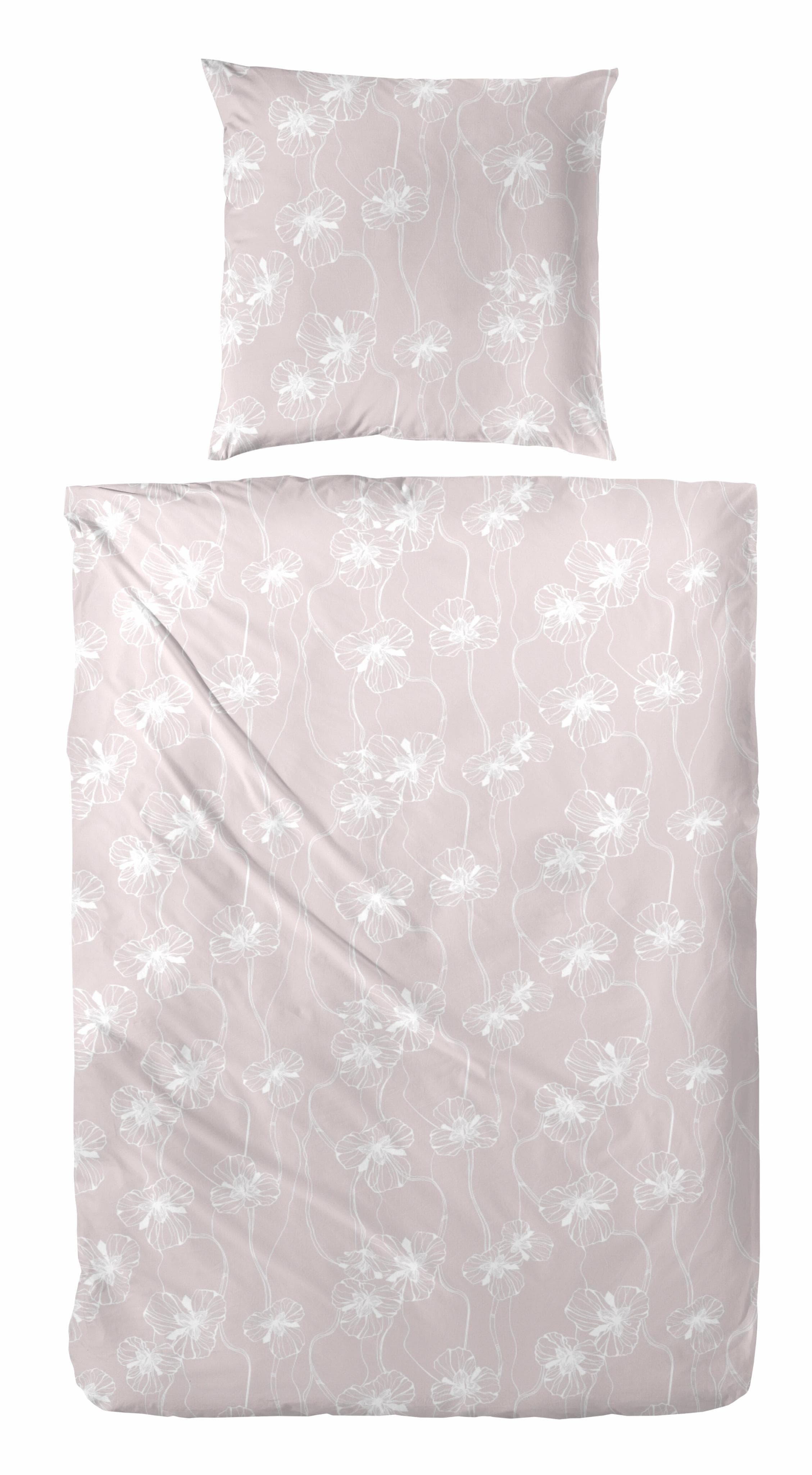 Bettwäsche PRIMERA Magna Taupe Weiß 100% Baumwolle Seersucker