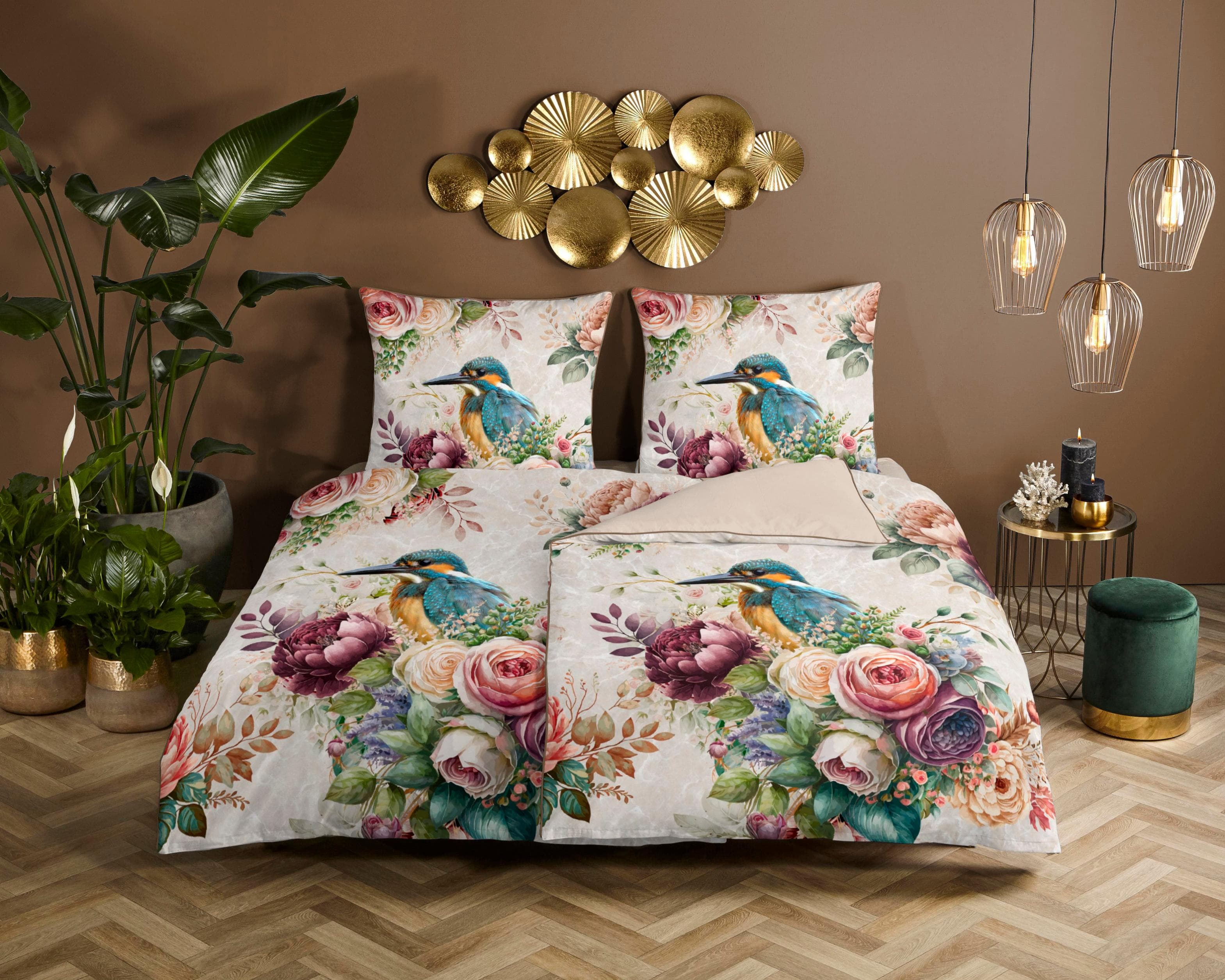 Descanso Wendebettwäsche Verde Sand 100% Baumwolle Satin