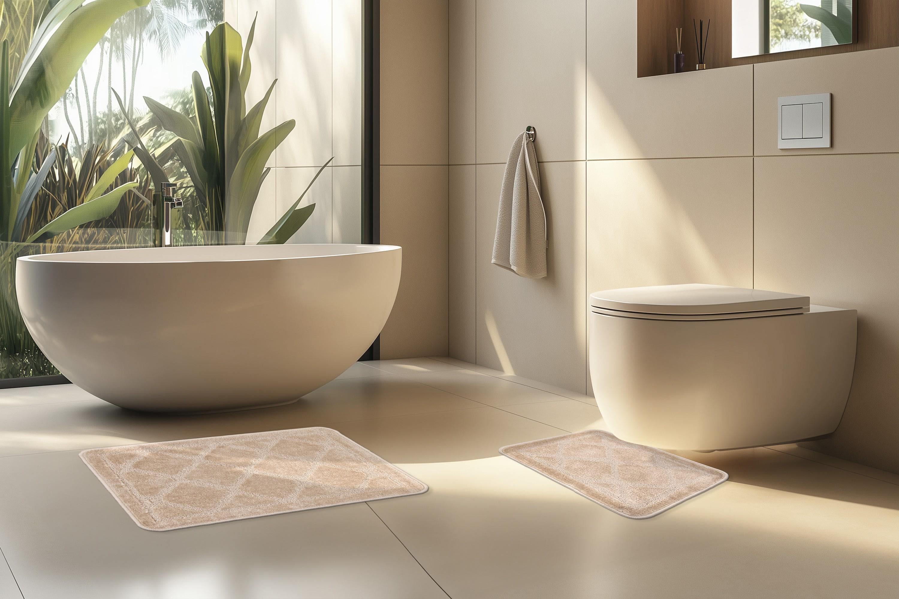 Badematte KAYOOM Lagoon 225 Beige Polypropylen