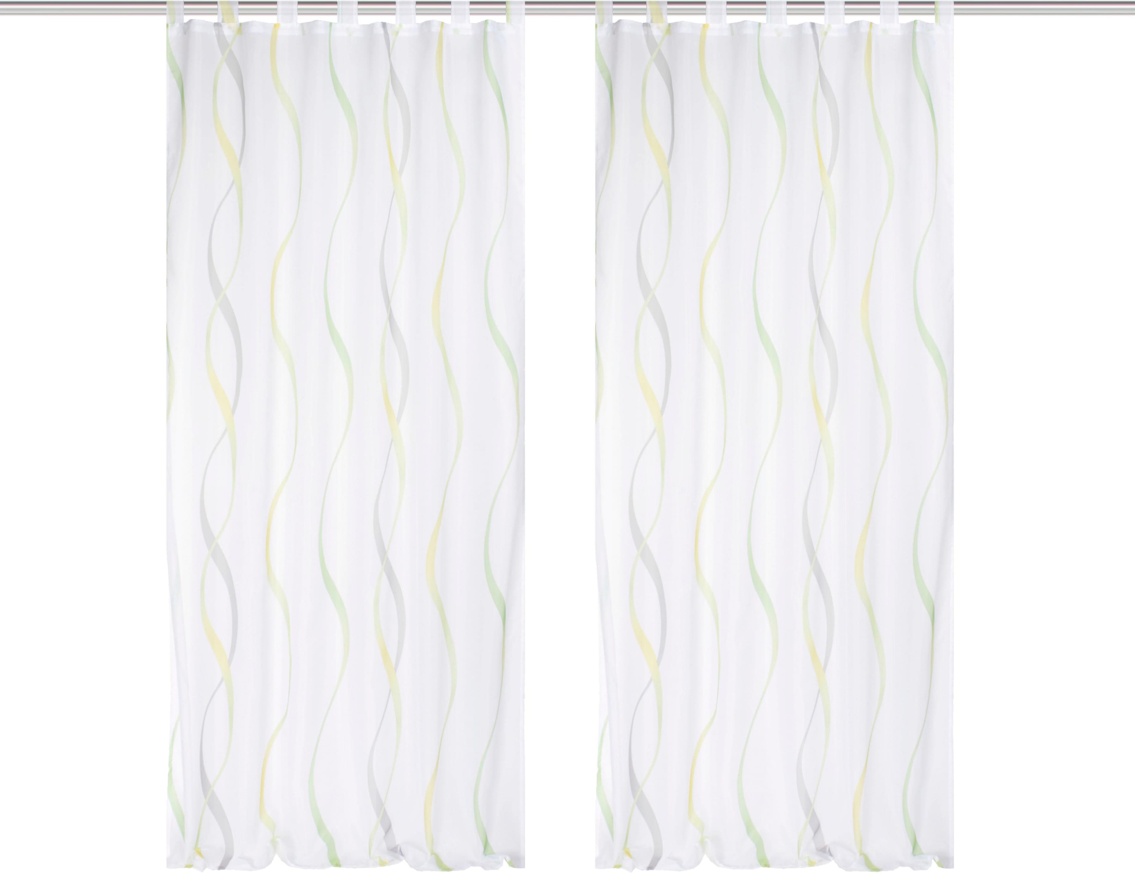 Home Wohnideen Voile Schlaufenschal Transparent Bedruckt - 2er Pack