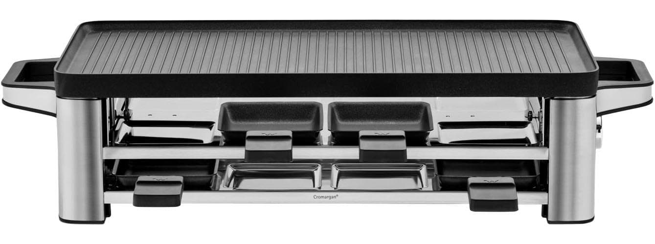 WMF Raclette LONO Cromargan matt mit 8 Pfännchen und Antihaftplatte