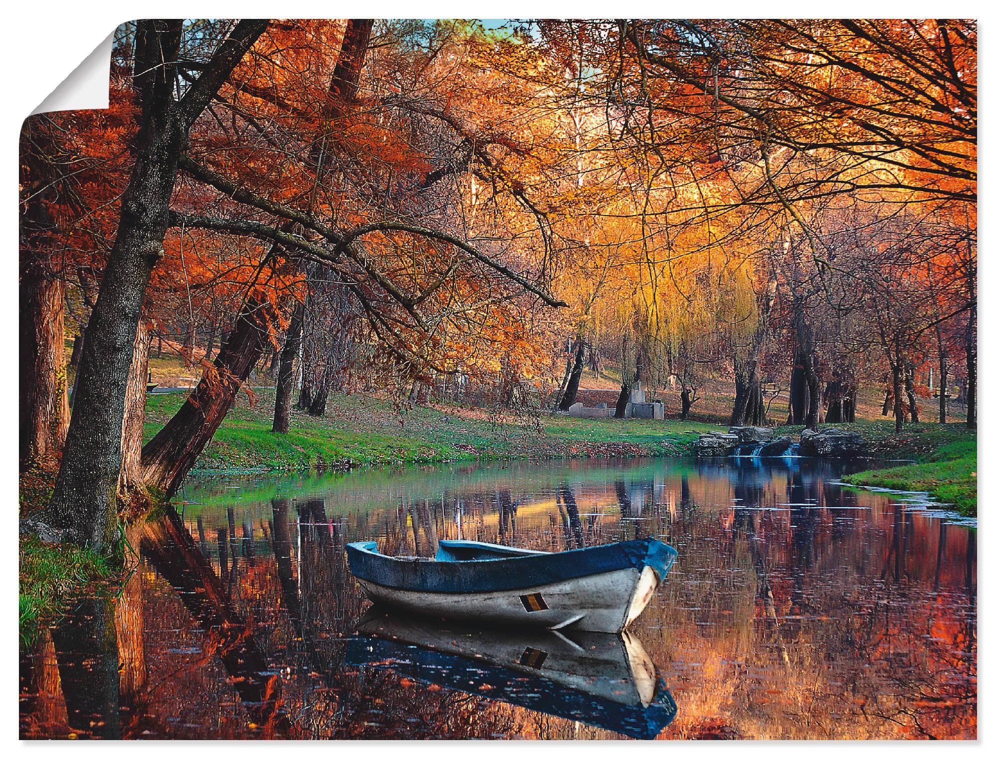 Poster ARTLAND Bunte Herbstlandschaft Orange