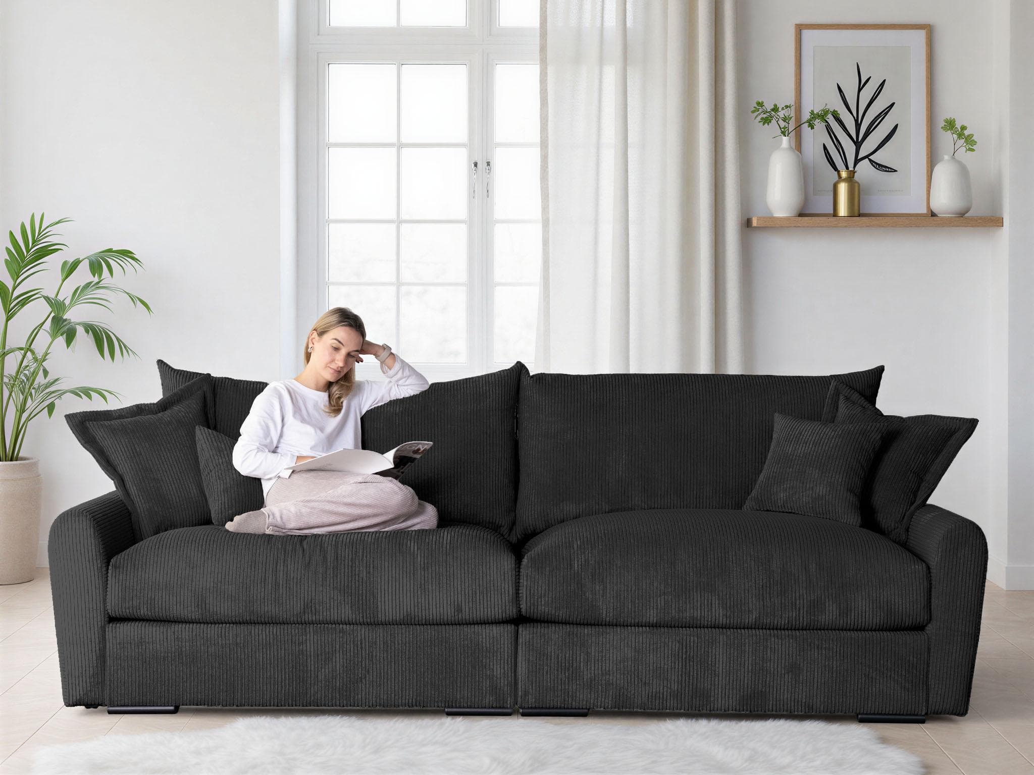 Big-Sofa HOME AFFAIRE "Finka" Anthrazit 247 cm Breite