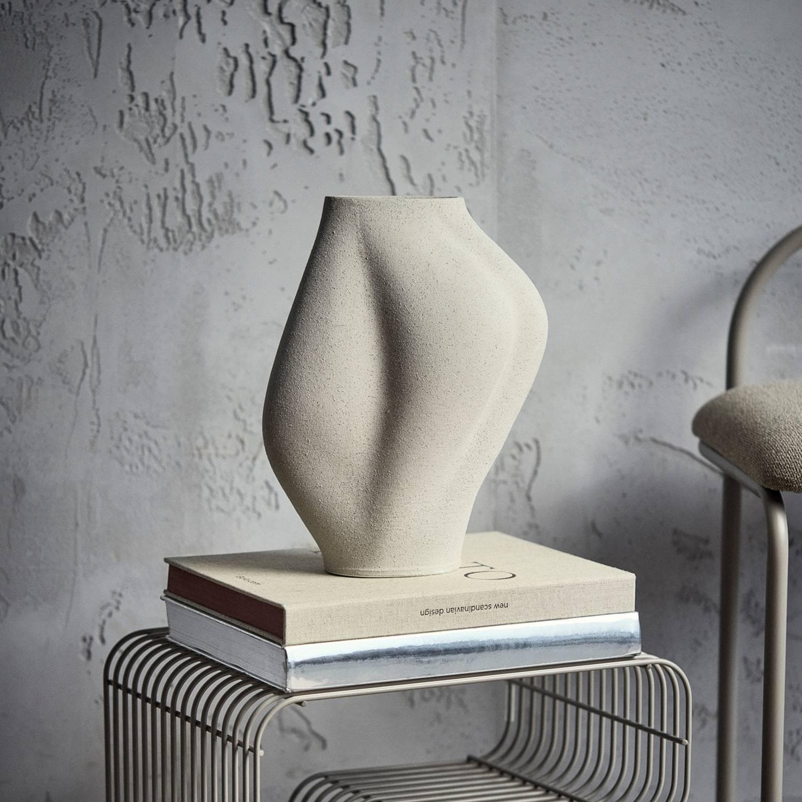 AYTM Vase Saltare 35 cm Taupe Keramik