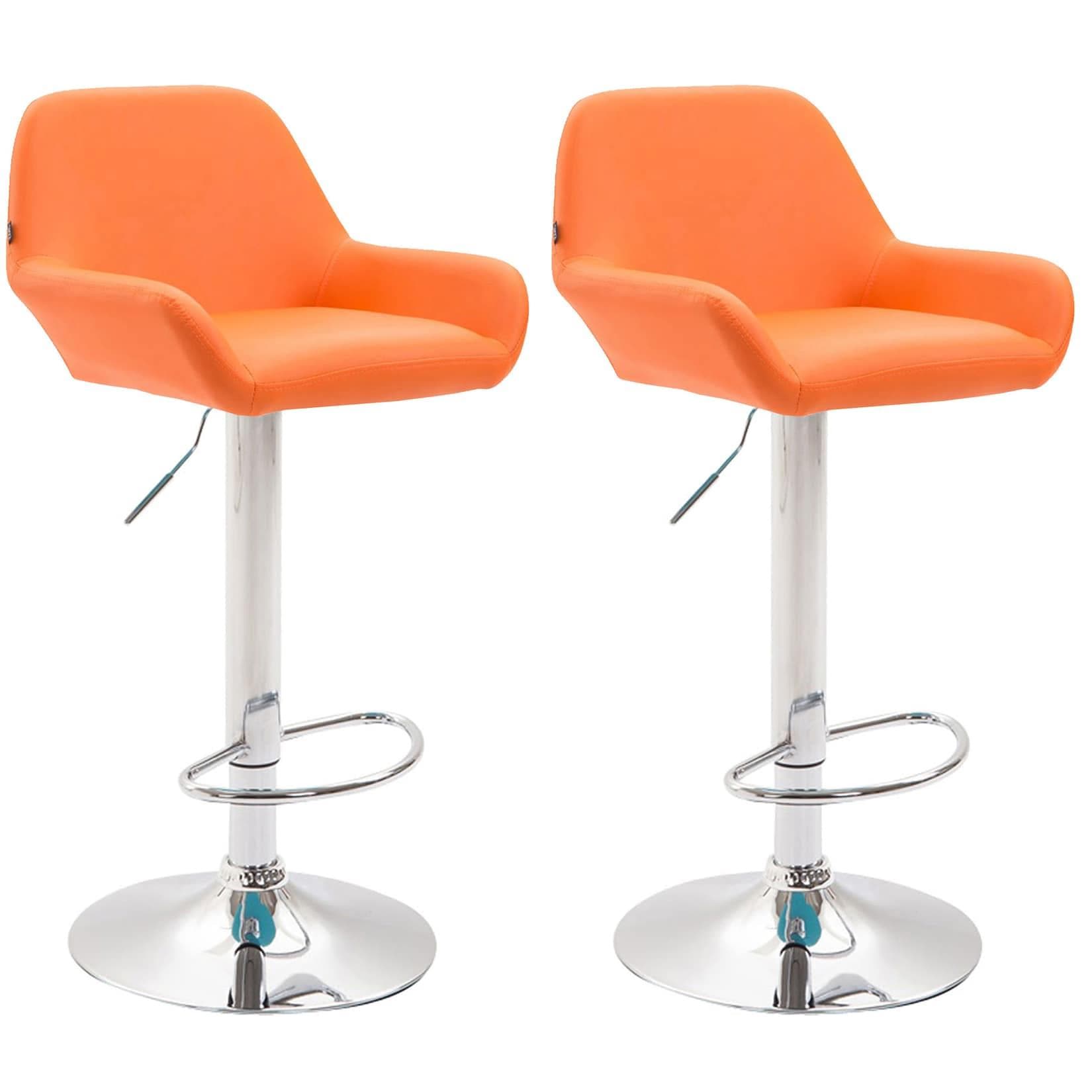 CLP Barhocker Braga Set: Kunstleder, Drehbar, Höhenverstellbar