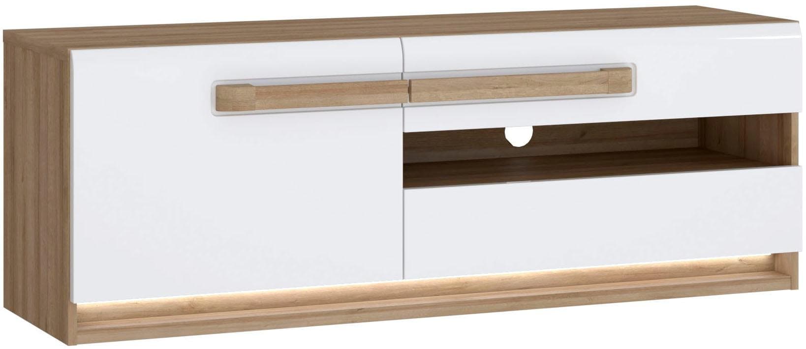 FORTE Lowboard Attention TV-Board, TV-Schrank, Beleuchtung, Soft Close, Kabelführung