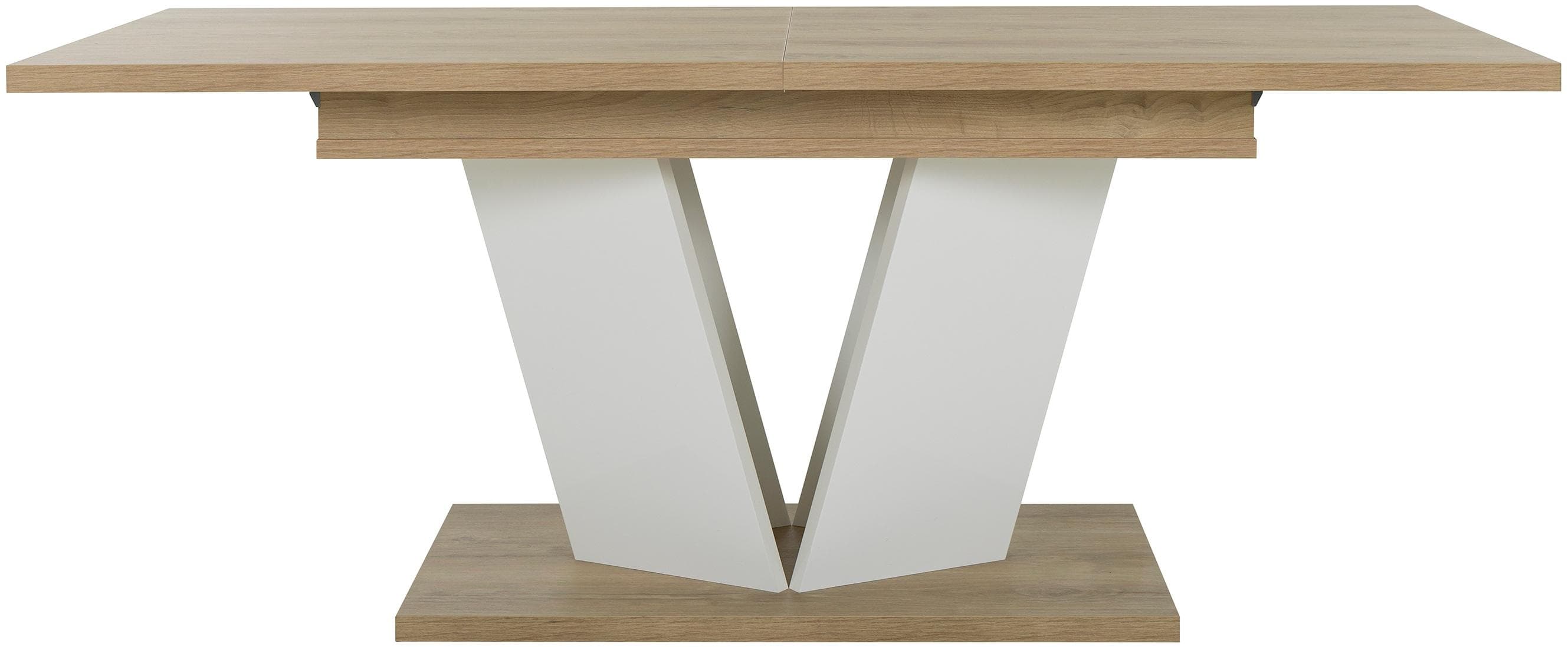 Esstisch GAMI EPURA Weiß Eiche Nachbildung 190x90 cm Ausziehbar