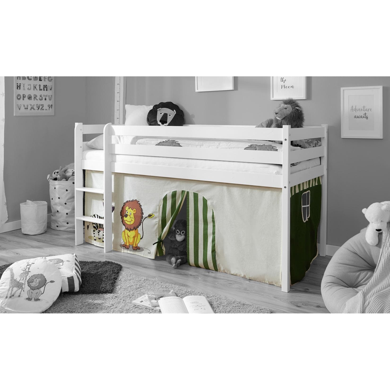 TiCAA Kinder-Vorhang für Hochbett Etagenbett mit Motiv