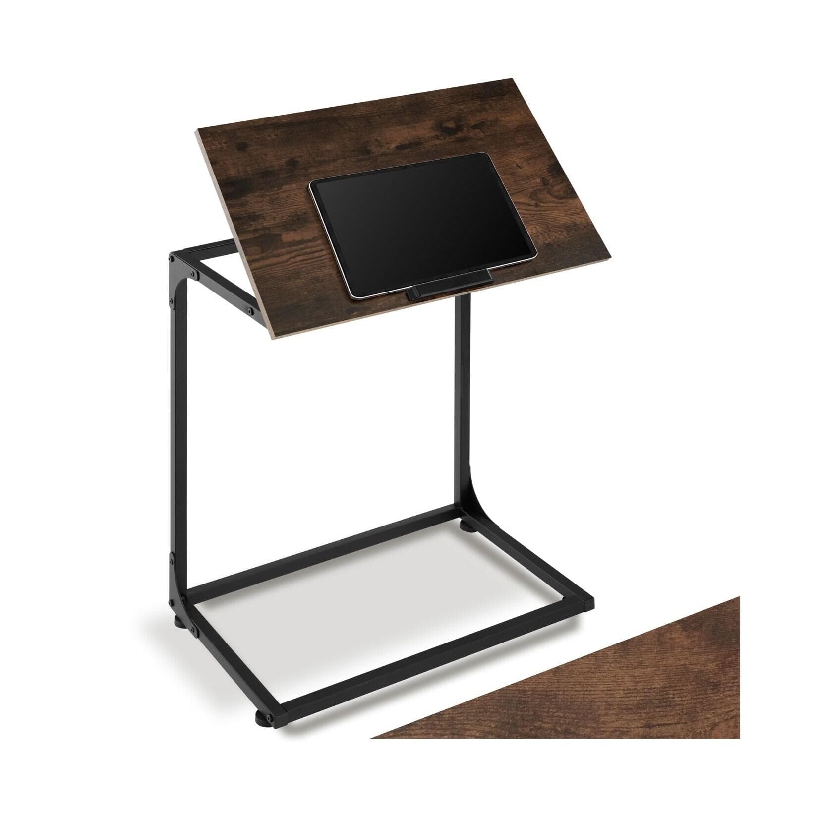 tectake Beistelltisch Industrial Style C-Form neigbar
