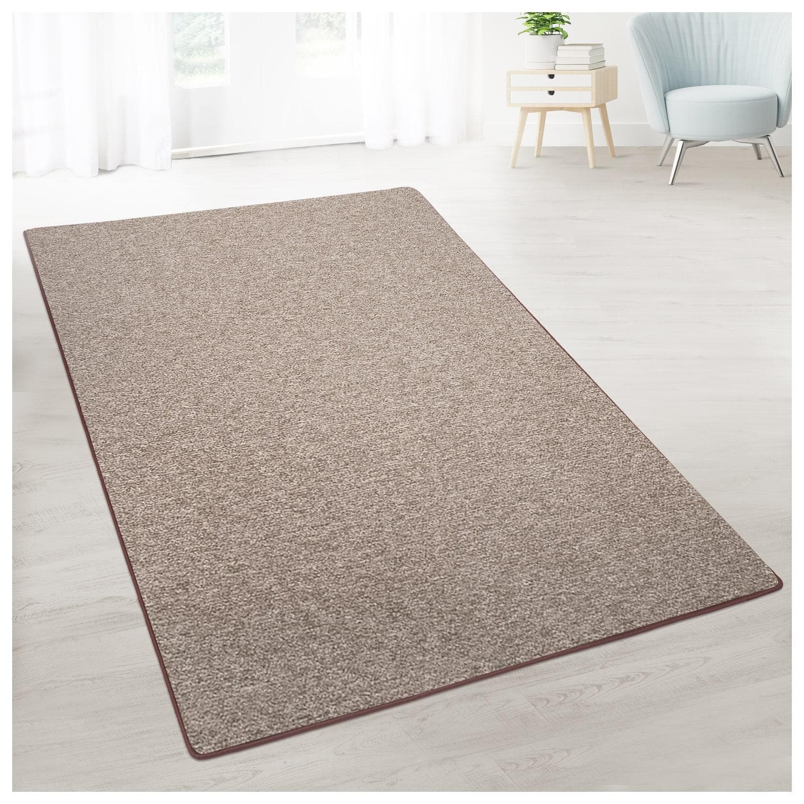 casa pura Teppich-Läufer auf Maß London Hellbraun 93