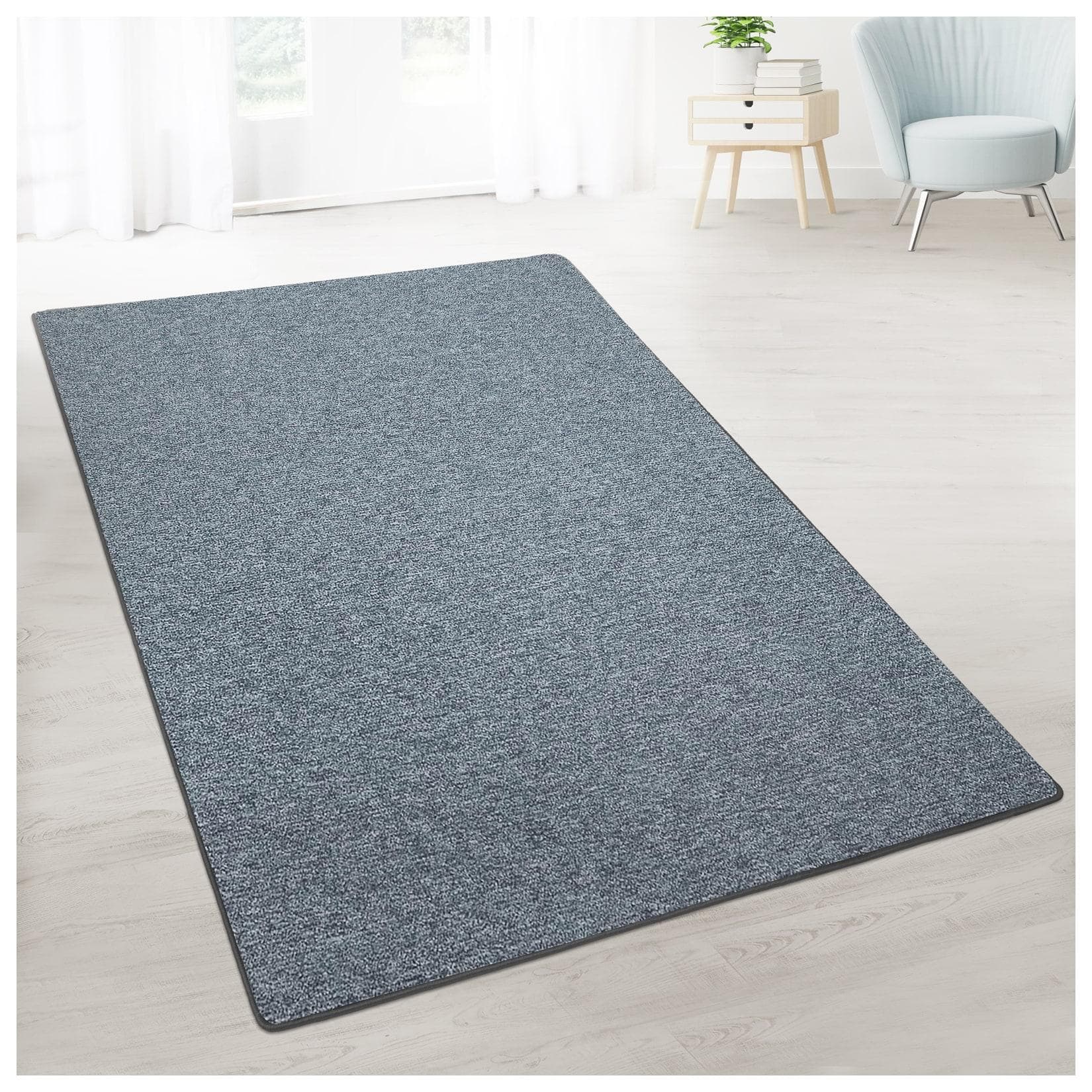 casa pura Teppich-Läufer auf Maß London Dunkelgrau