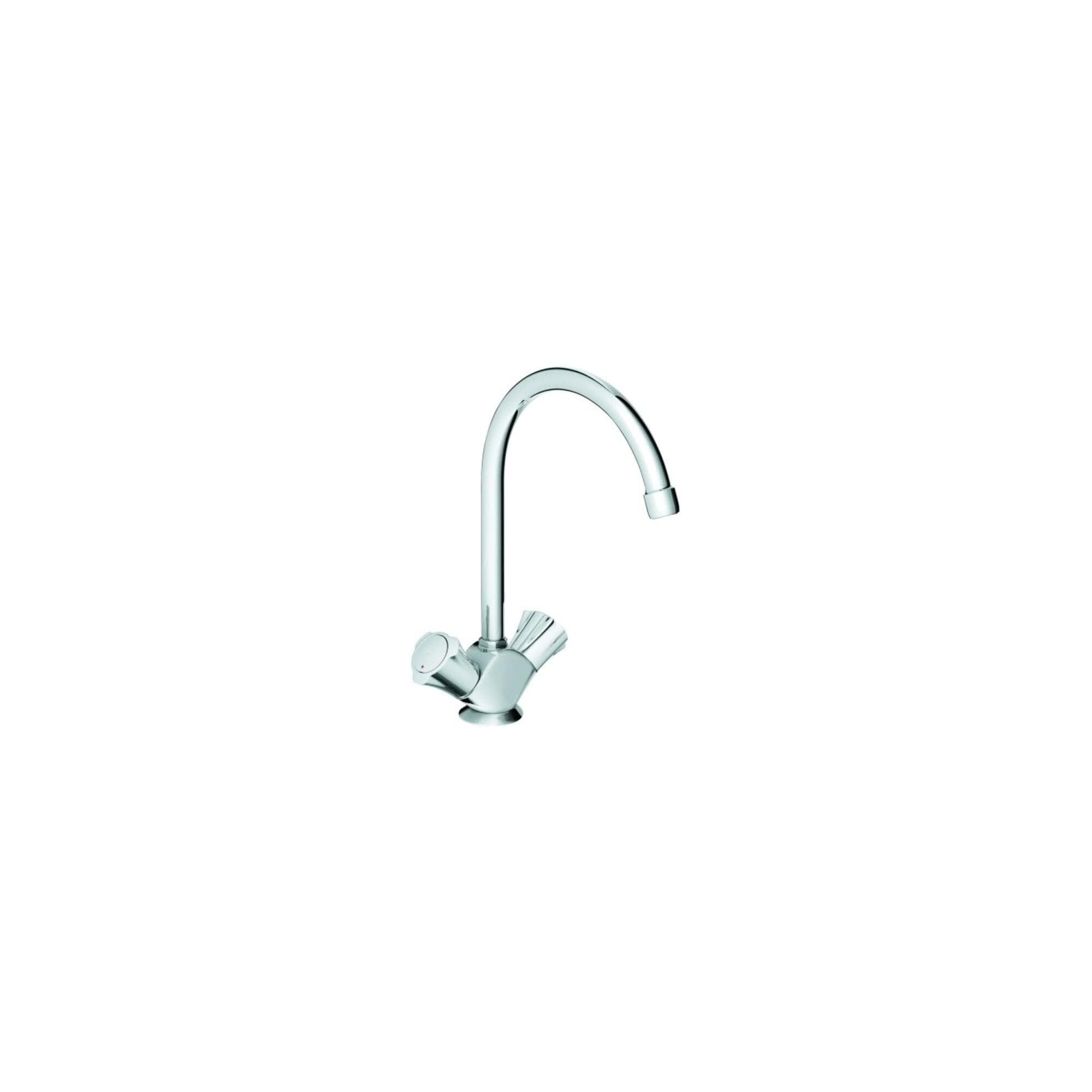 Grohe Armatur Spültisch-Zweigiff Costa Chrom, schwenkbarer Rohrauslauf