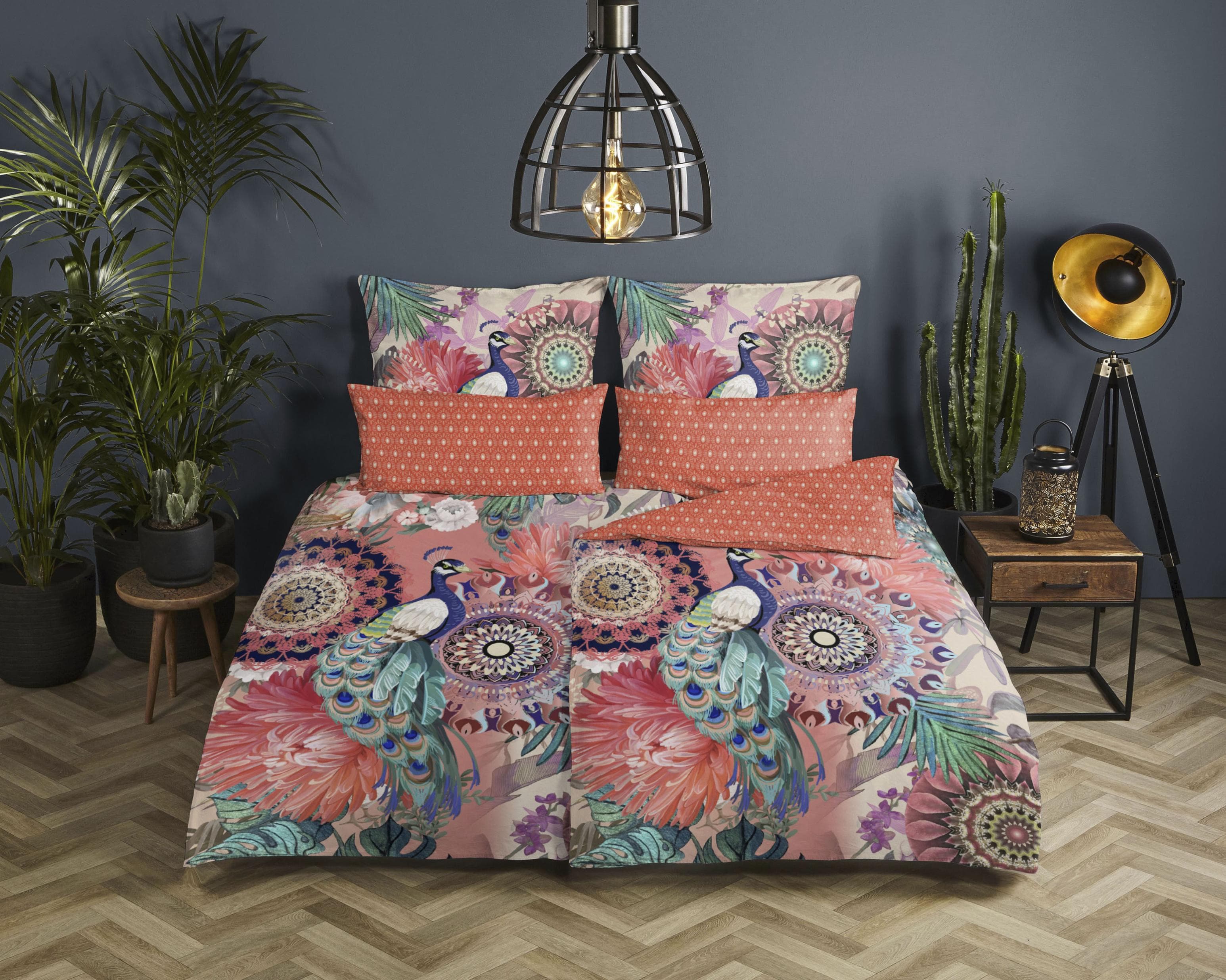 HIP Wendebettwäsche Lynouk Bunt Satin 100% Baumwolle
