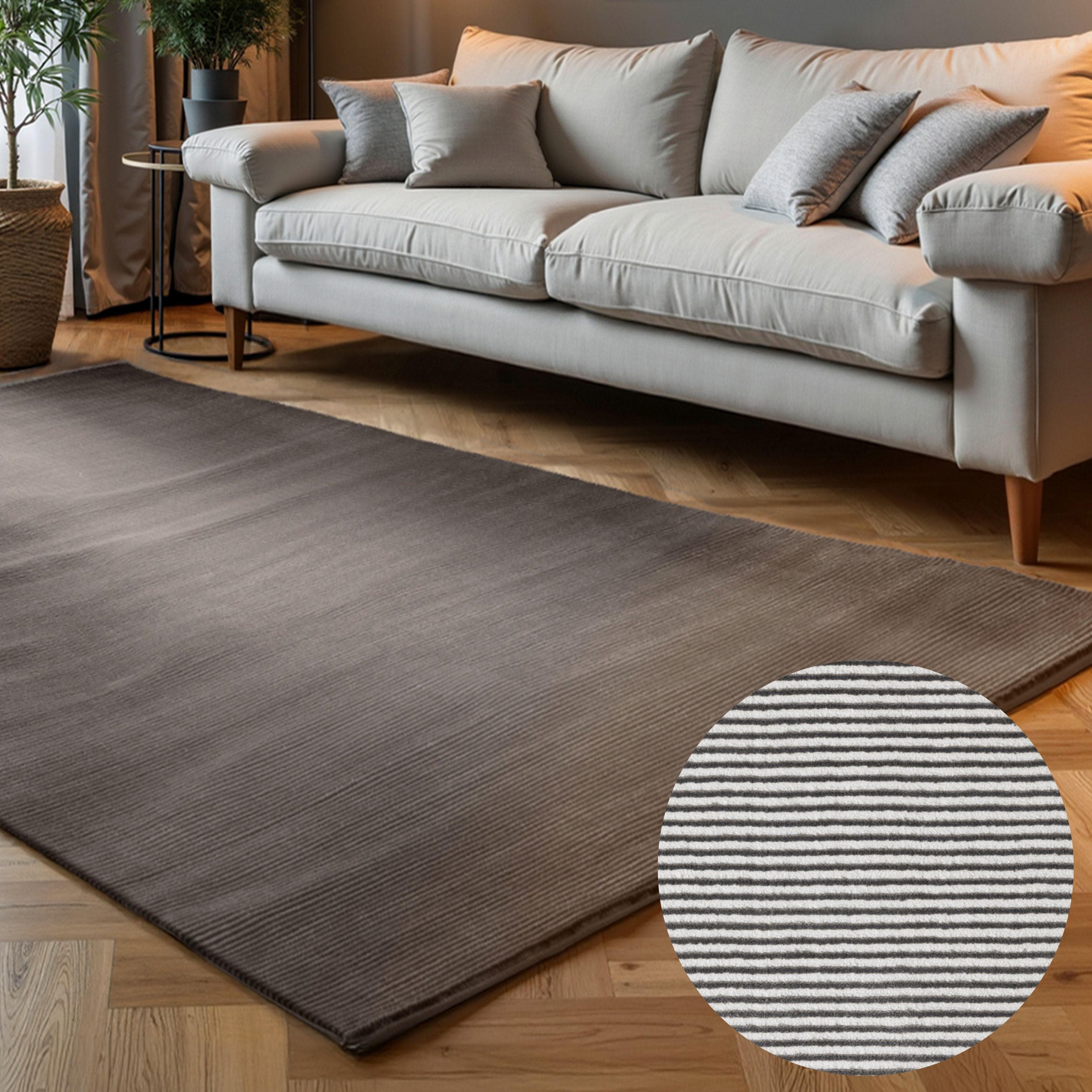 Teppich ELLE DECORATION Dolomite Grau Creme Anthrazit Kurzflor