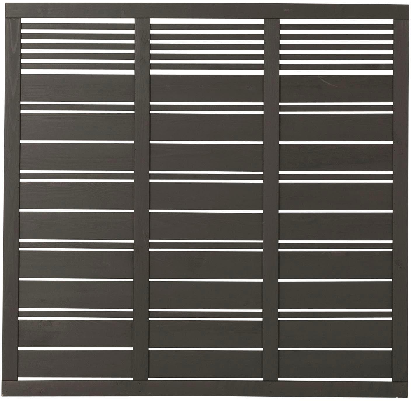 Sichtschutzelement aus Massivholz und Stahl