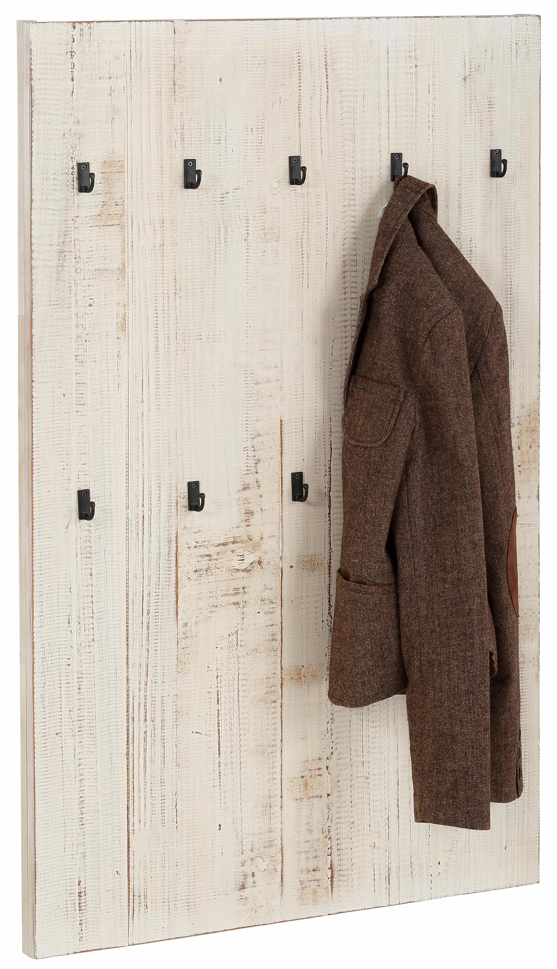 Garderobenpaneel OTTO HOME Santo Weiß Gewischt 10 Haken