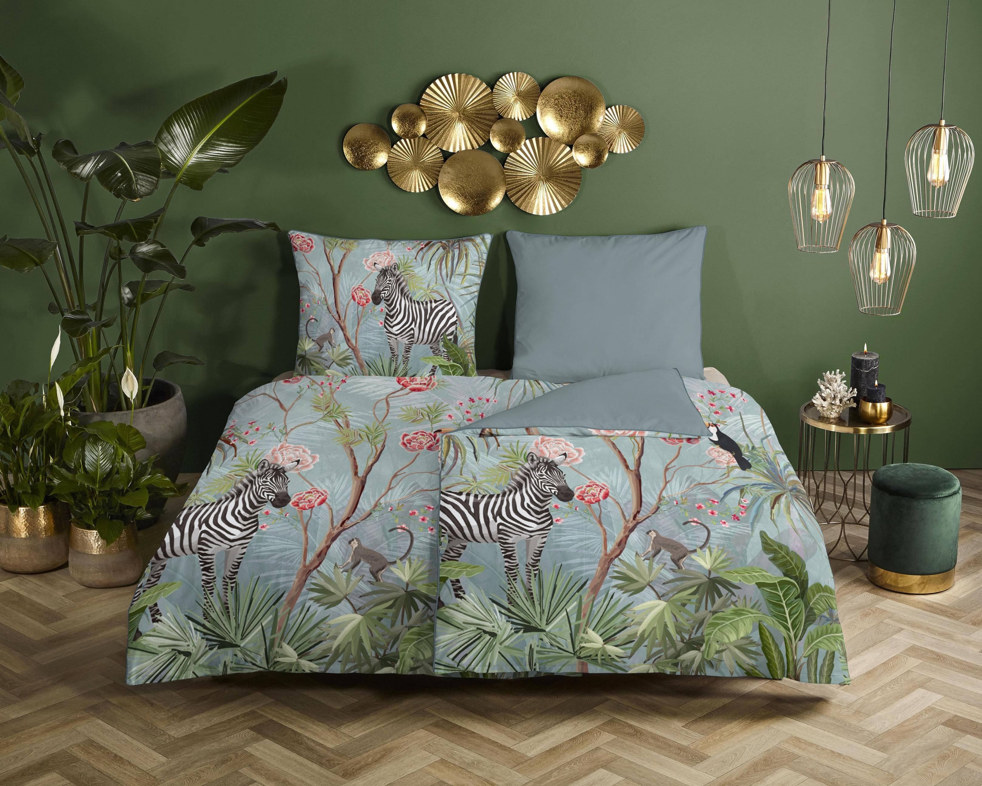 Descanso Wendebettwäsche Yasmin Satin Hellblau 200x200 cm
