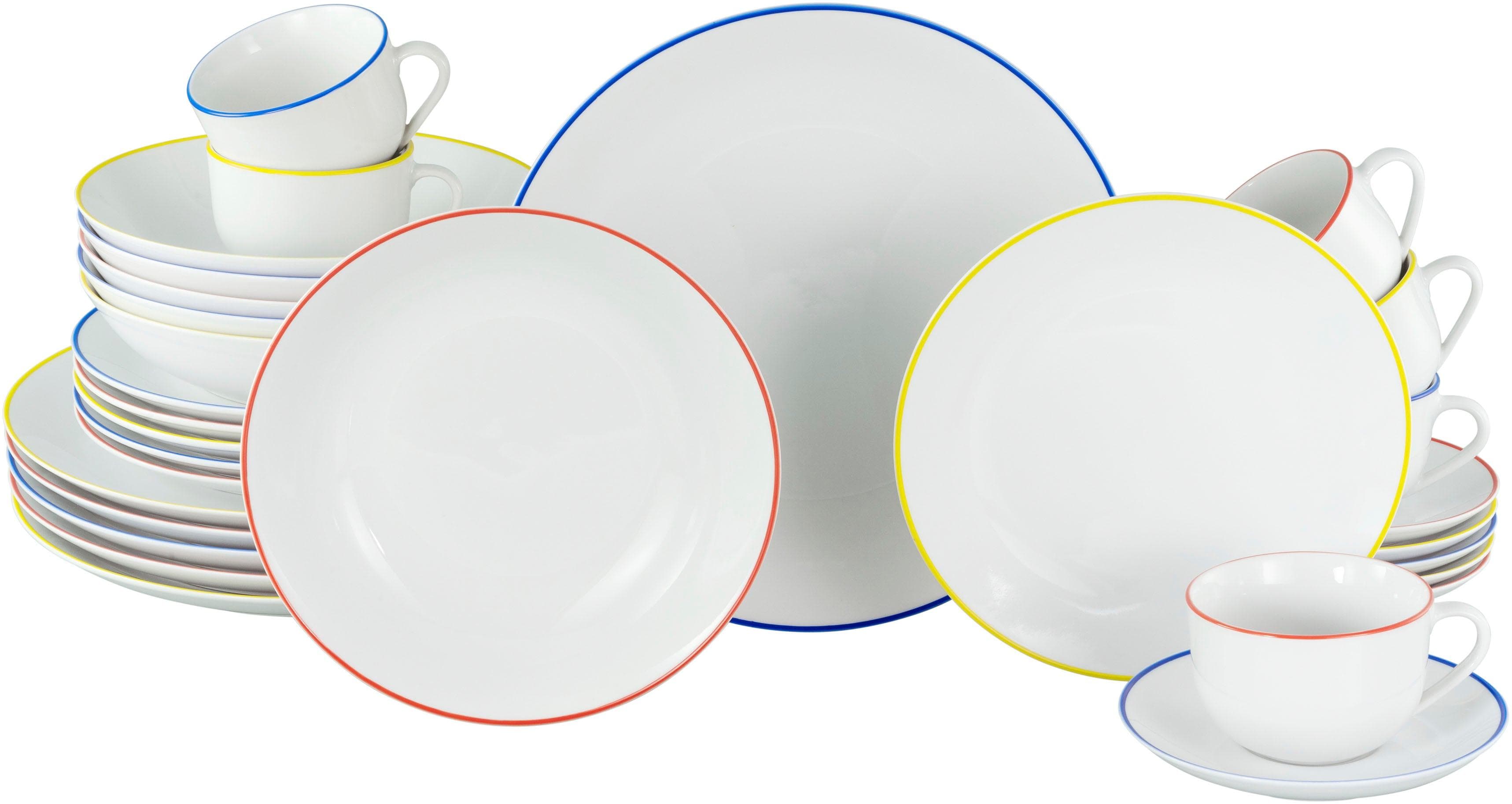 Kombiservice MY HOME Angi Bunt Porzellan Geschirr-Set