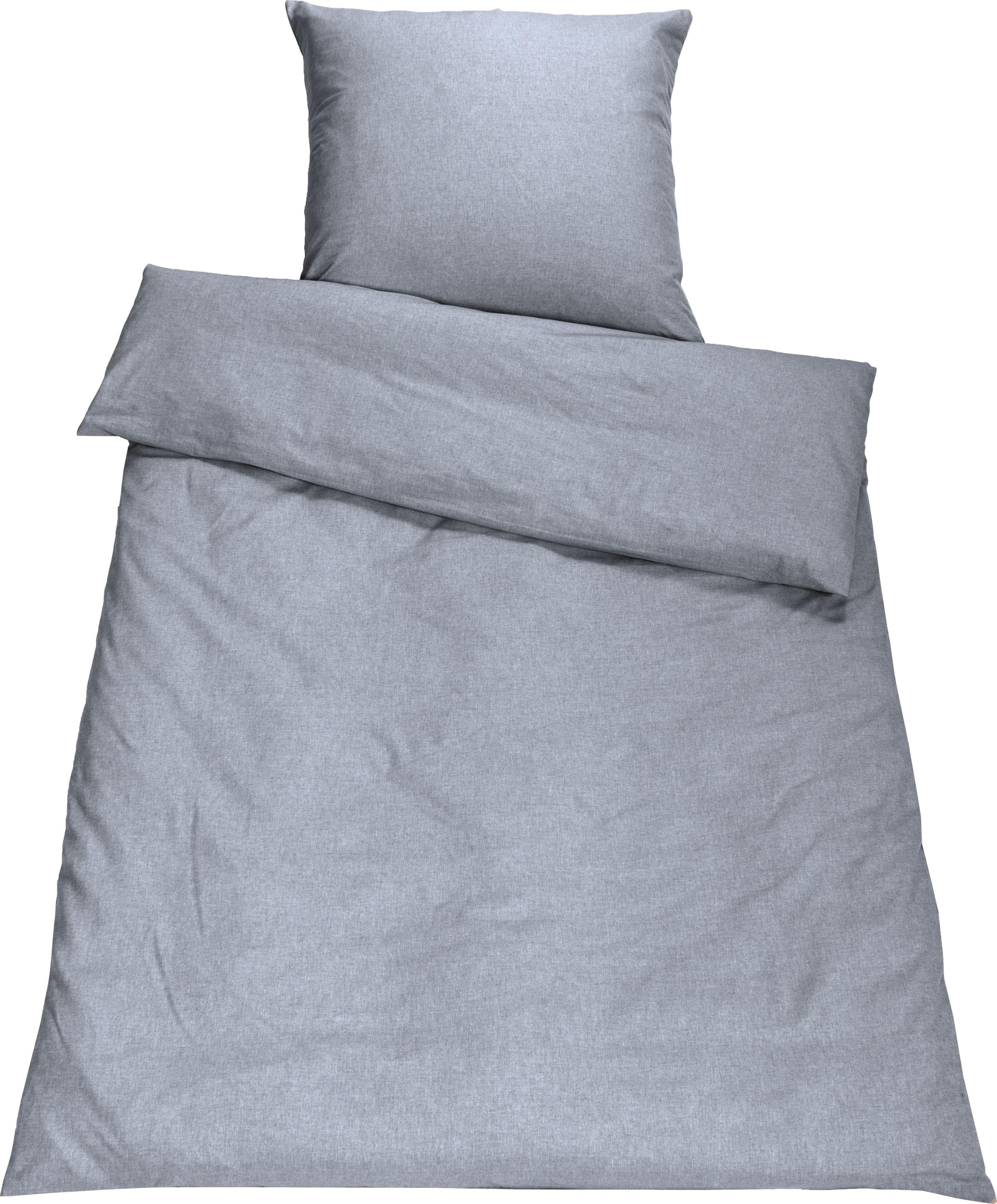 SETEX Chambray Bettwäsche Set Blau 155x220cm