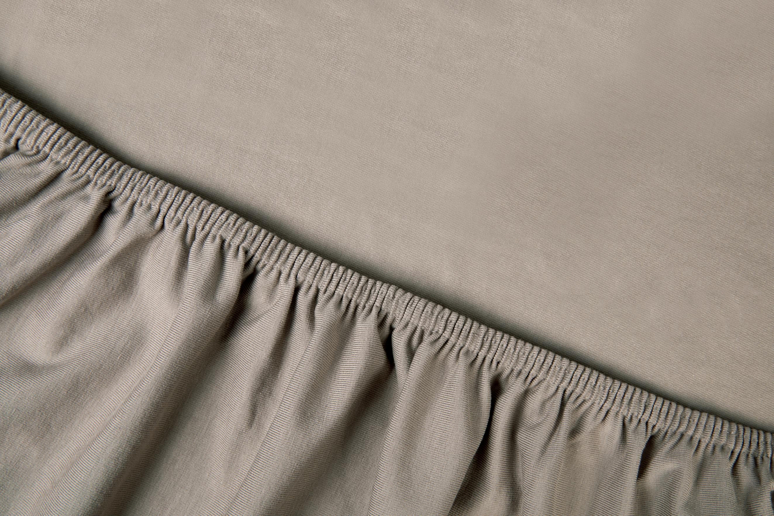 Kayori Spannbettlaken Shizu Taupe Jersey-Elasthan