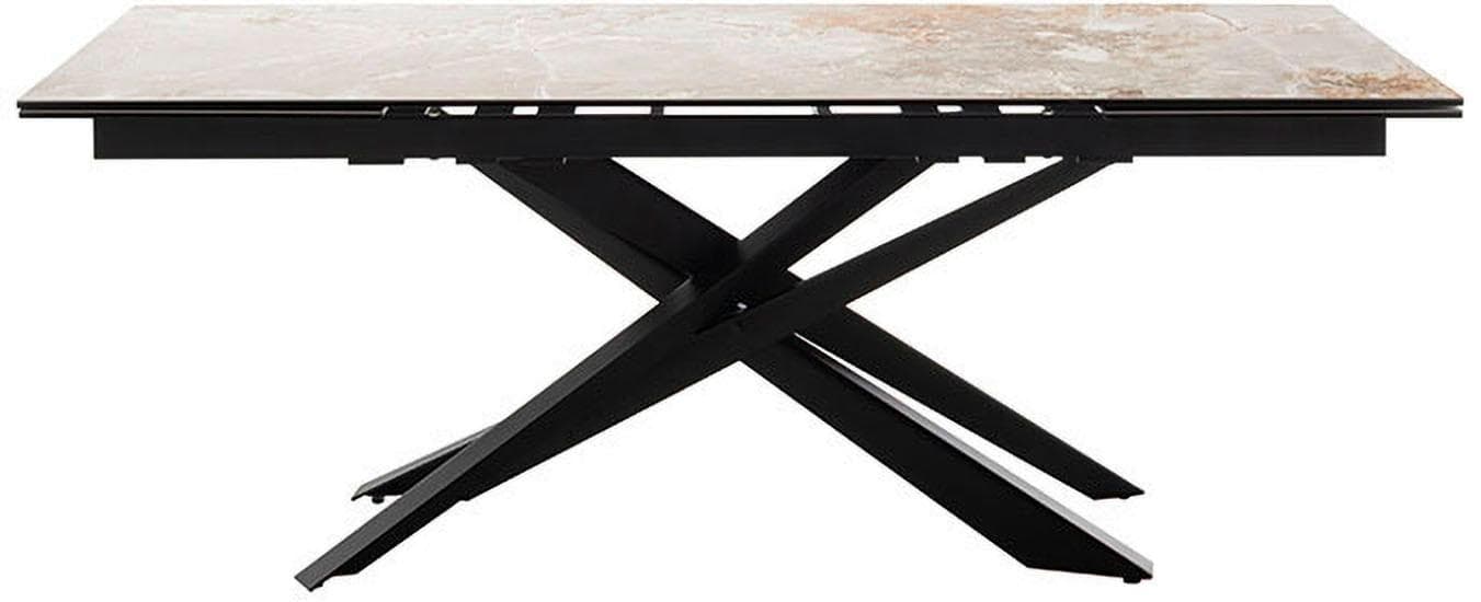 Ausziehbarer Esstisch grau/schwarz - Modernes Design