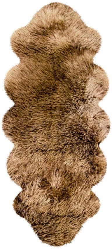 HEITMANN FELLE Fellteppich Doppel-Lammfell Premium Braun
