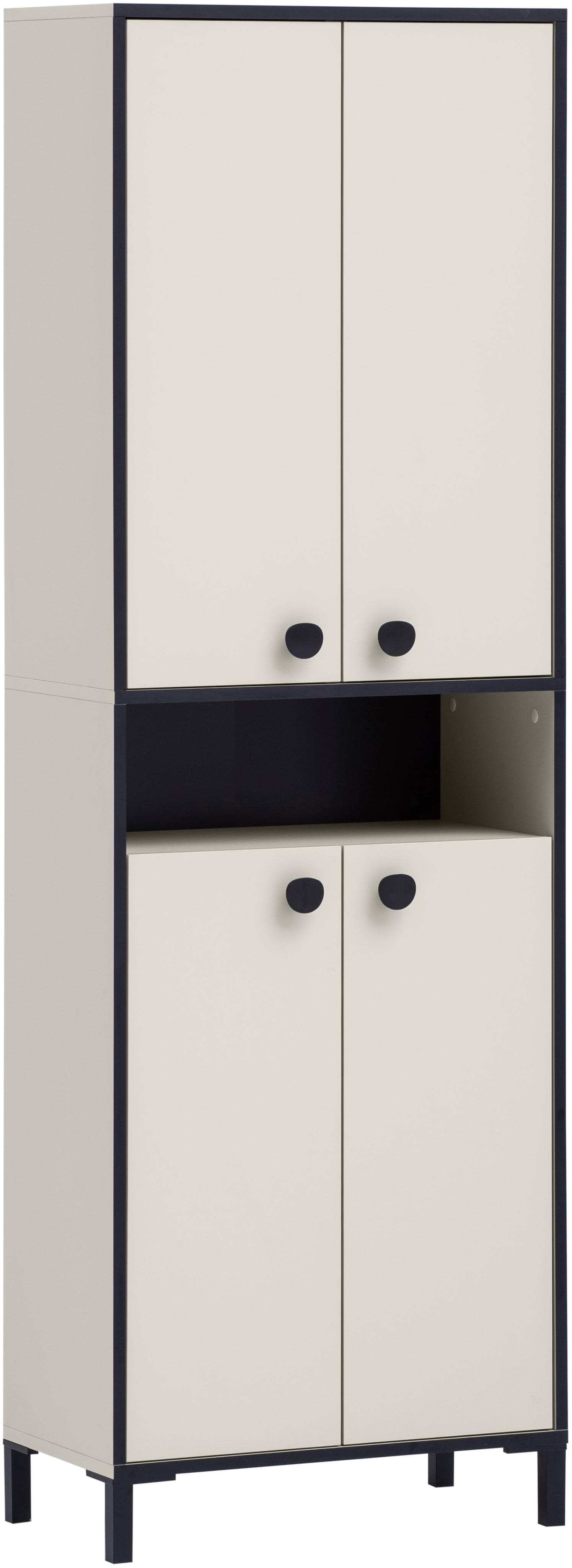 Schuhschrank Schildmeyer Edda 60 cm Cremebeige Metallgriffe 12 Paar Schuhe