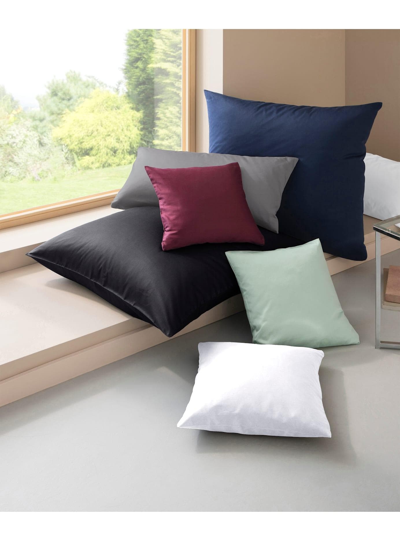 Kaeppel Burgund Bettwäsche & Kissenbezüge - Feinbiber Baumwolle